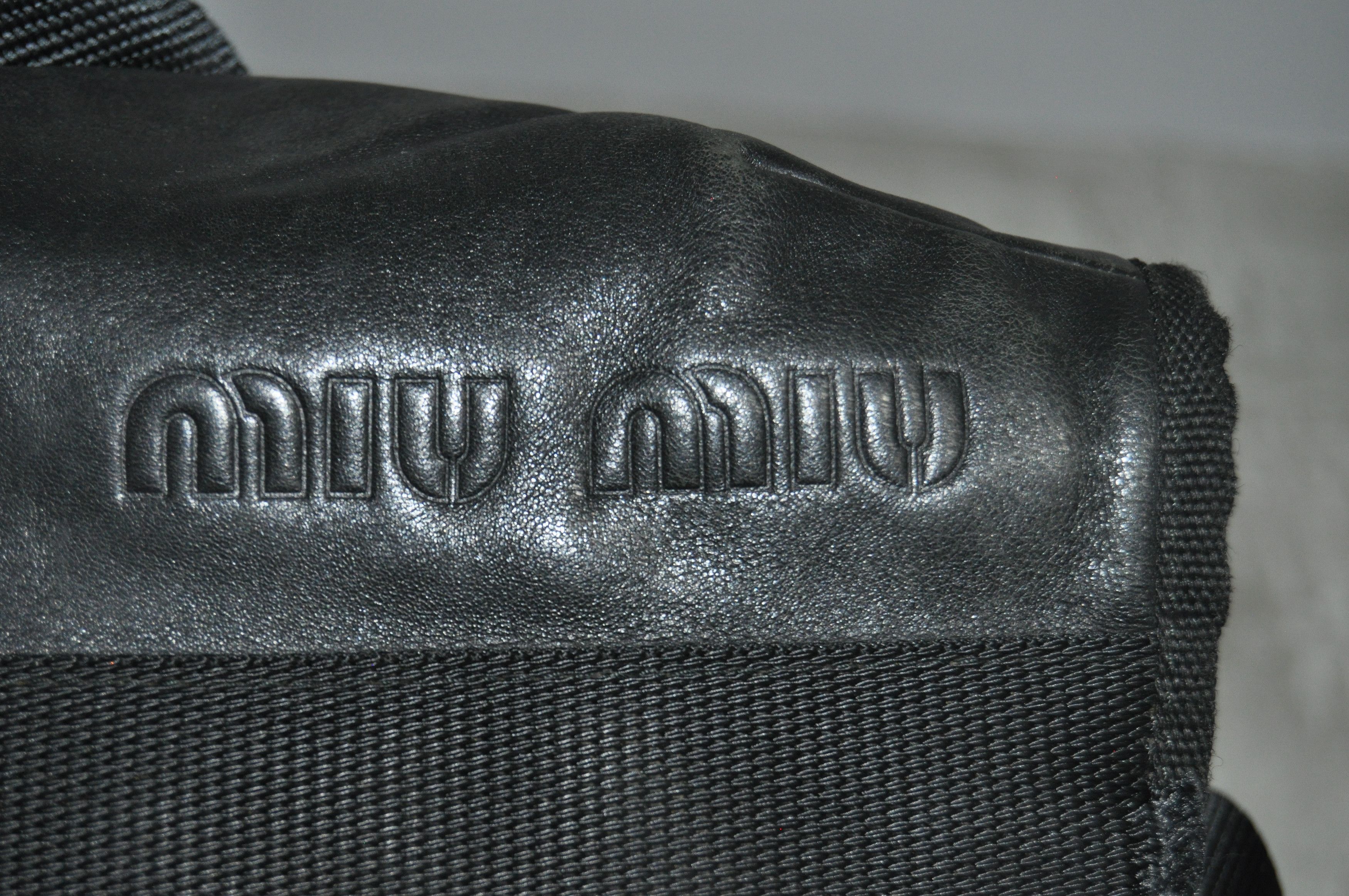 Miu Miu × Prada Miu Miu - F/W 99 - Mesh-Trim Leather Messenger Bag Size ONE SIZE - 4 Thumbnail