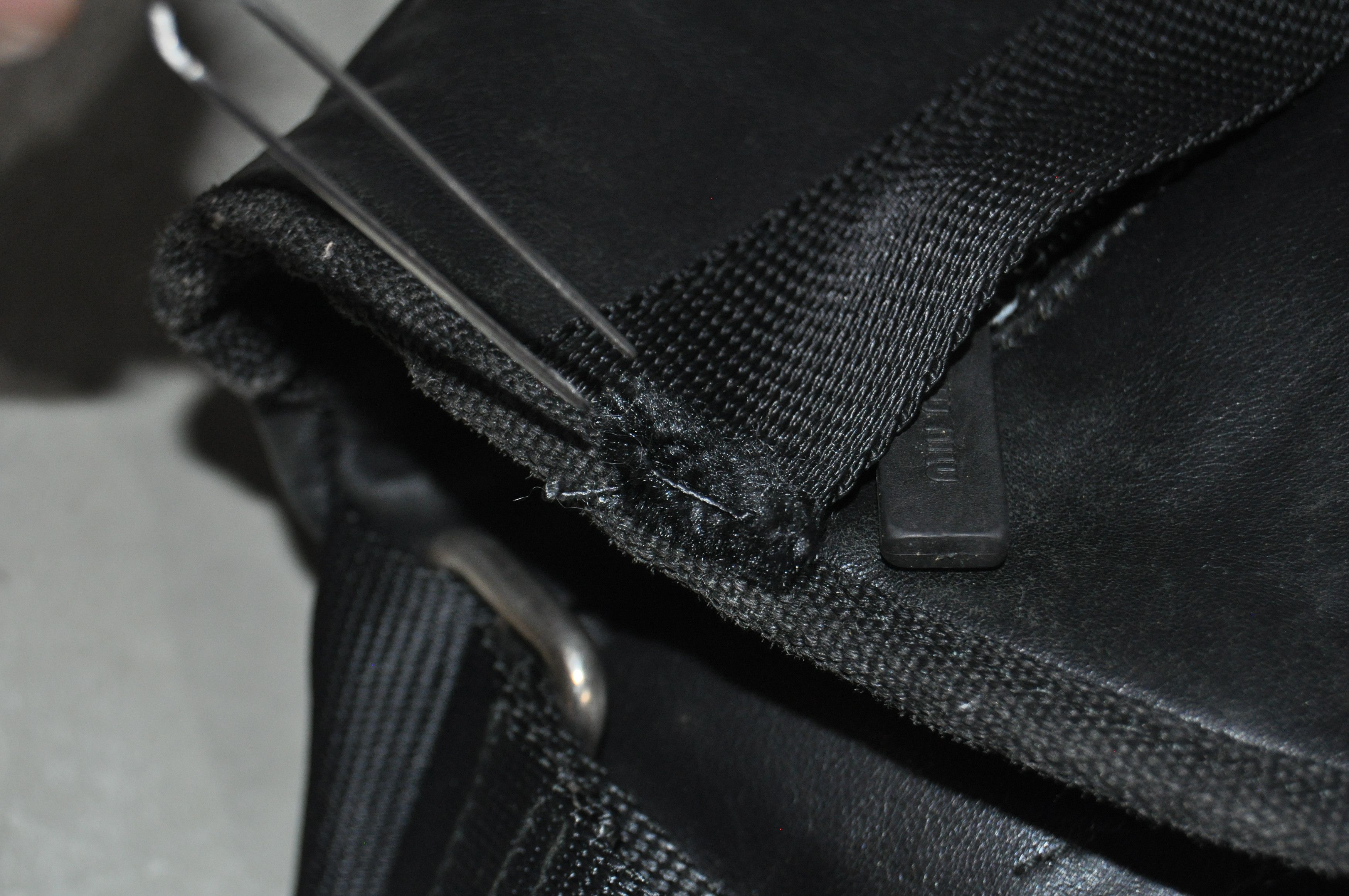 Miu Miu × Prada Miu Miu - F/W 99 - Mesh-Trim Leather Messenger Bag Size ONE SIZE - 6 Thumbnail