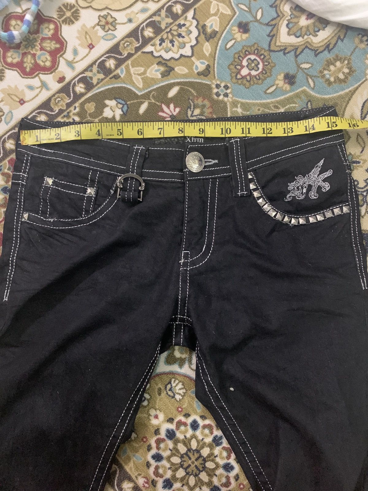 Japanese Brand × Seditionaries Japanese Brand Xfrm Studed Black Skinny Pant Size US 31 - 14 Thumbnail