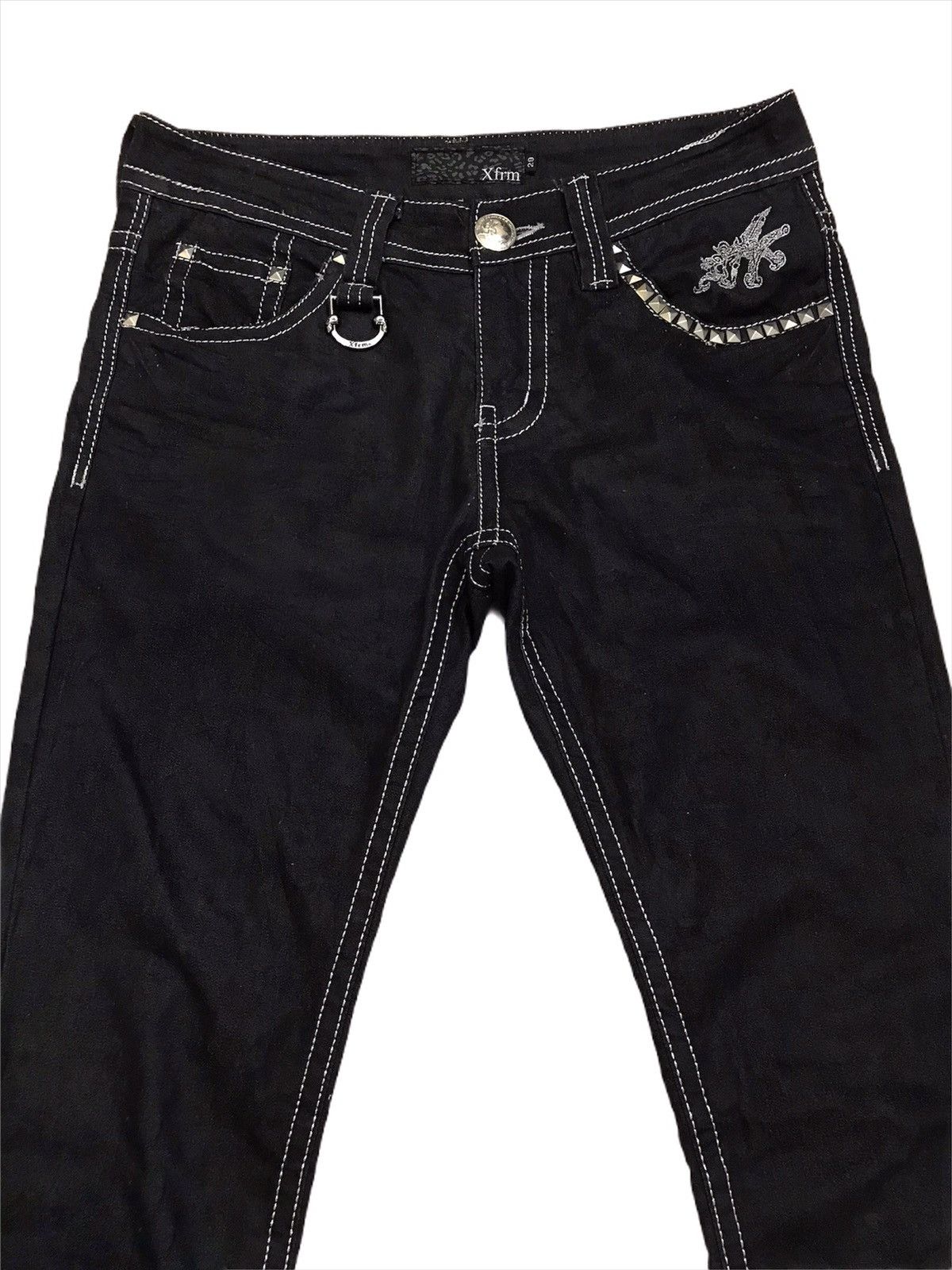 Japanese Brand × Seditionaries Japanese Brand Xfrm Studed Black Skinny Pant Size US 31 - 1 Thumbnail