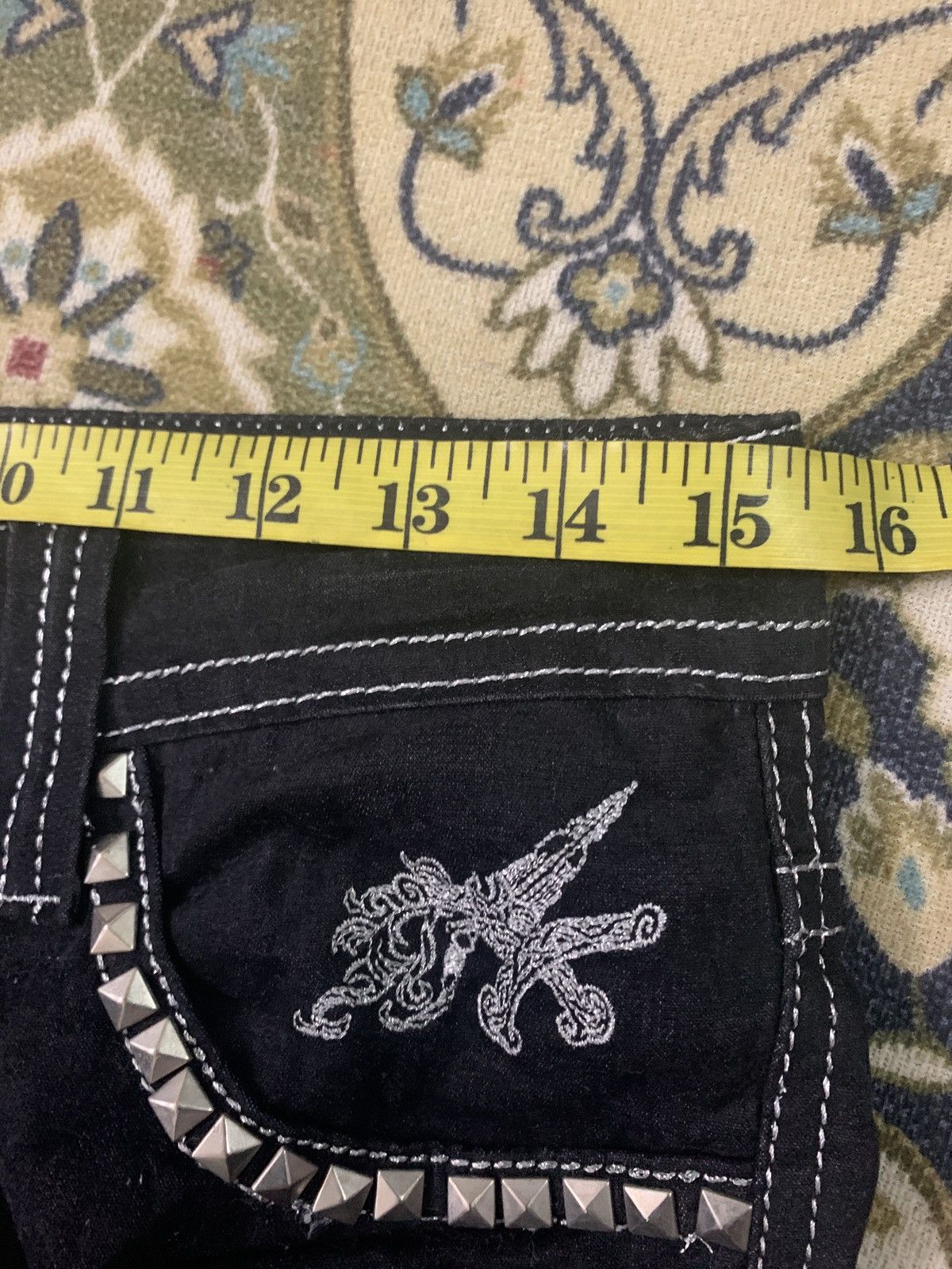 Japanese Brand × Seditionaries Japanese Brand Xfrm Studed Black Skinny Pant Size US 31 - 15 Thumbnail