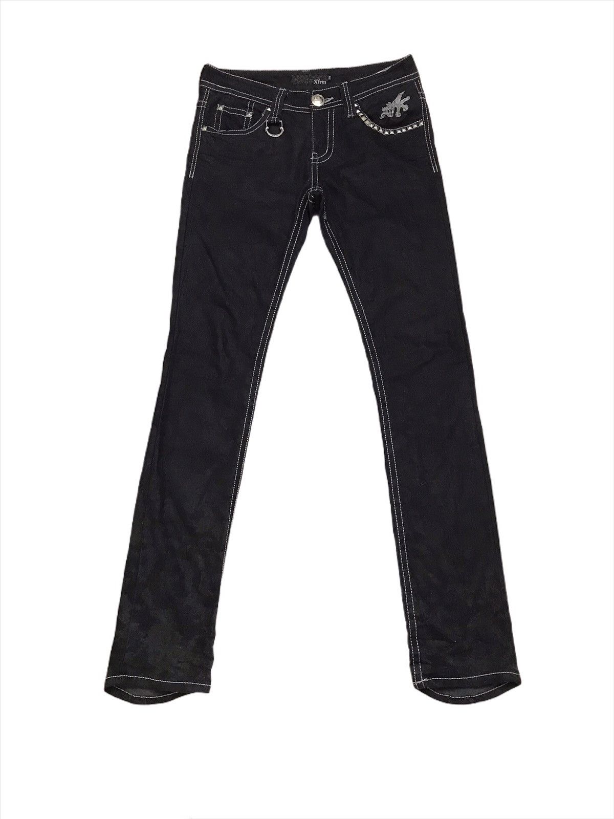 Japanese Brand × Seditionaries Japanese Brand Xfrm Studed Black Skinny Pant Size US 31 - 2 Thumbnail