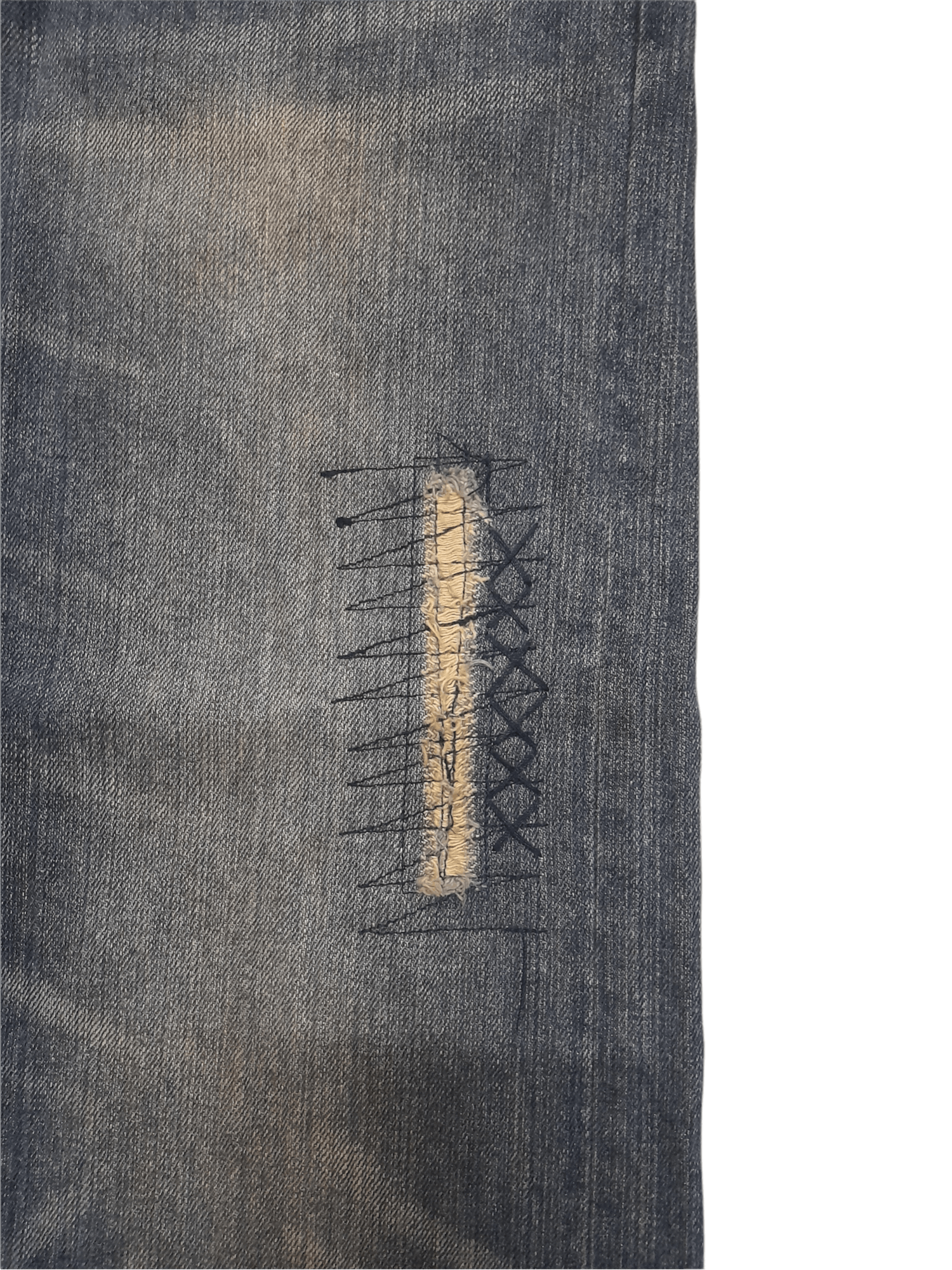 Japanese Brand Buden Japan Art Shashiko Denim Distressed (D693) W34 Size US 34 / EU 50 - 3 Thumbnail