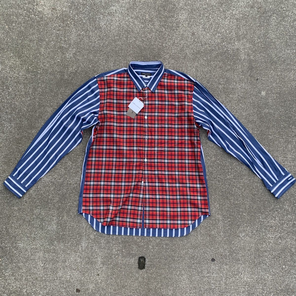 Comme Des Garcons Homme Plus CDG Homme Plus Split Button-Up Shirt | Grailed