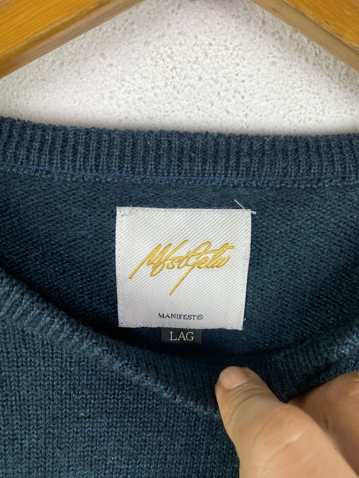 Designer × Japanese Brand 🔥SALE🔥MANIFEST WOOL KNITTED SWEATSHIRT MADE IN JAPAN Size US L / EU 52-54 / 3 - 6 Thumbnail