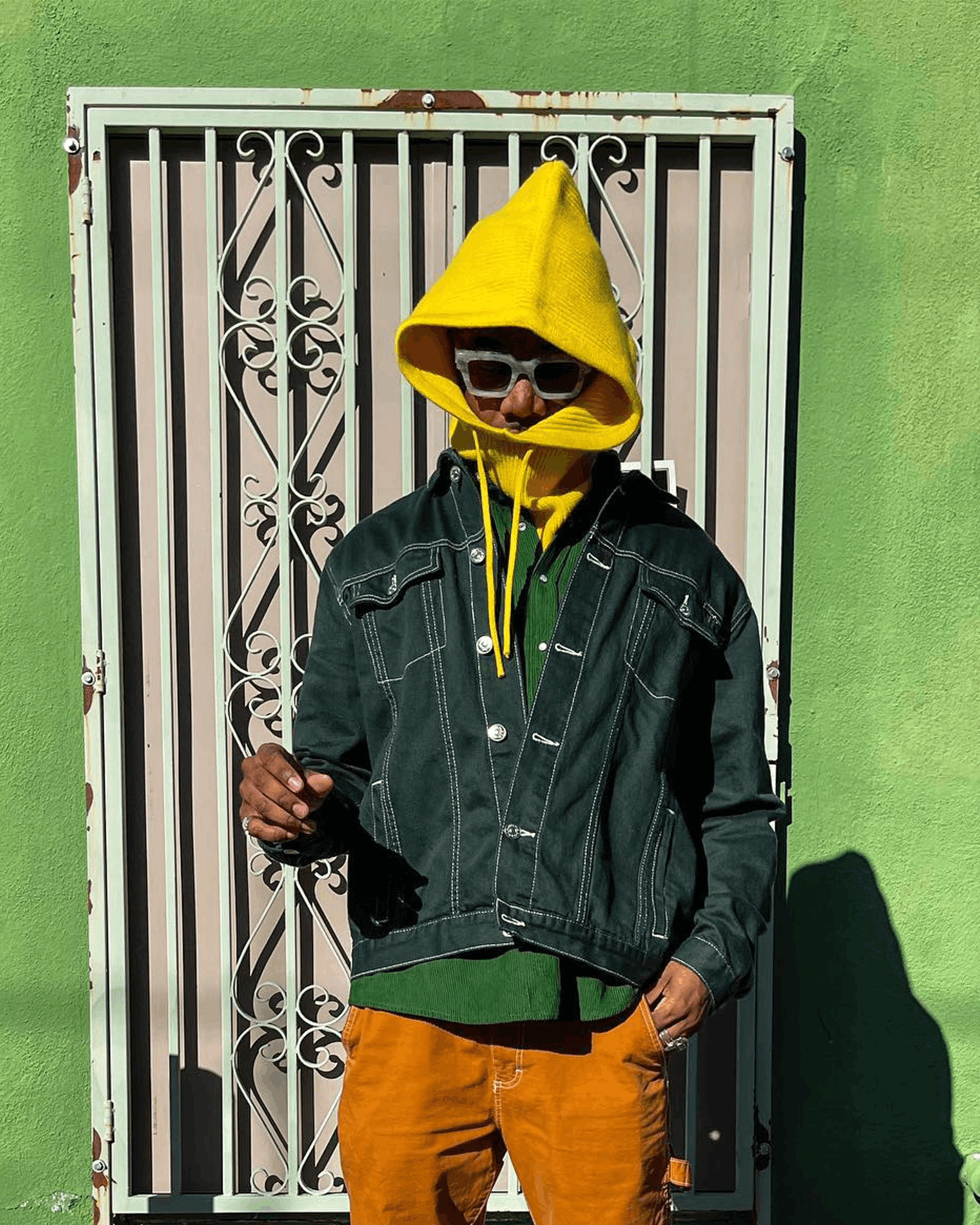 Other Rick Owens "Style" Balaclava Hood Scarf (Yellow) Size ONE SIZE - 1 Thumbnail