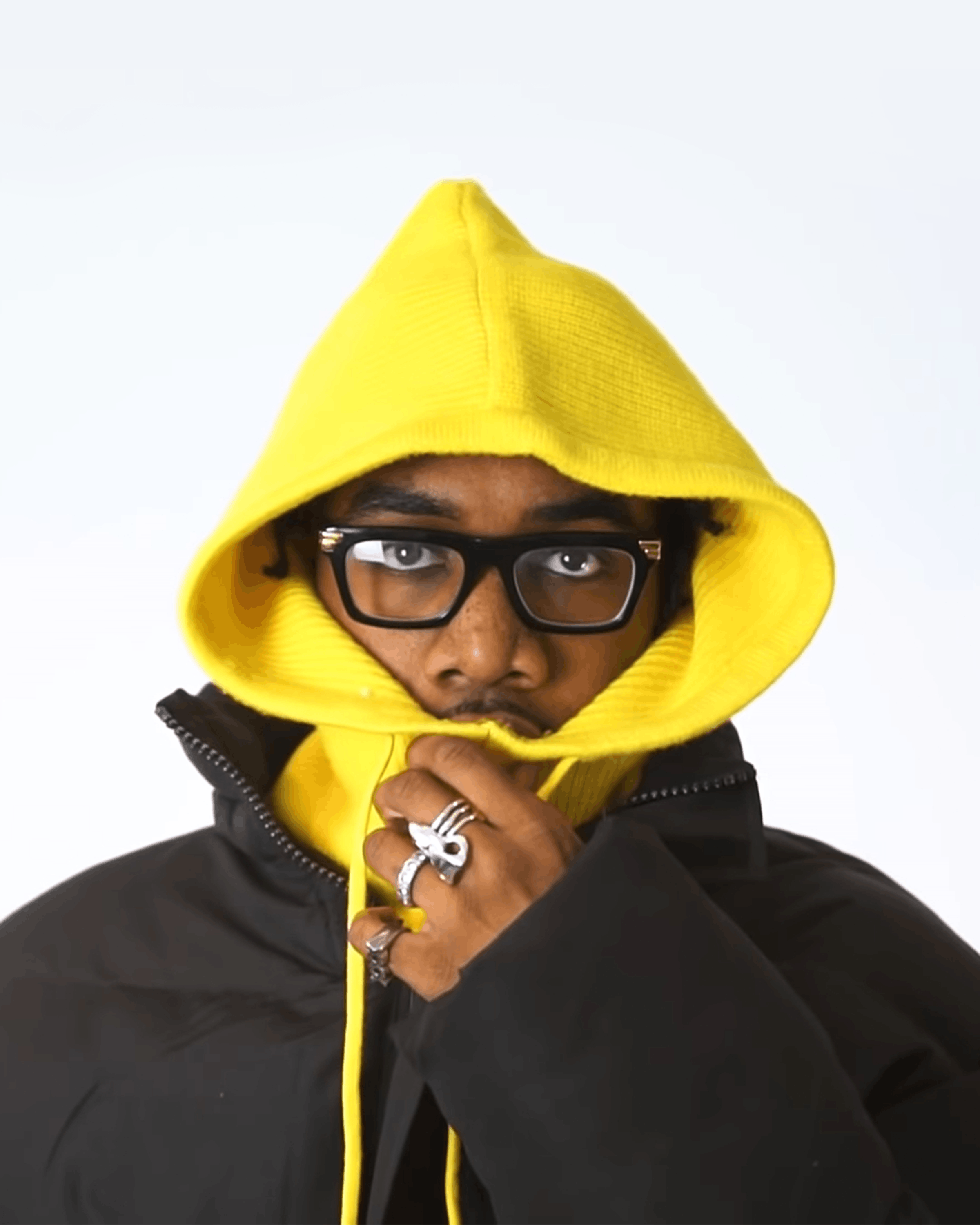 Other Rick Owens "Style" Balaclava Hood Scarf (Yellow) Size ONE SIZE - 3 Thumbnail