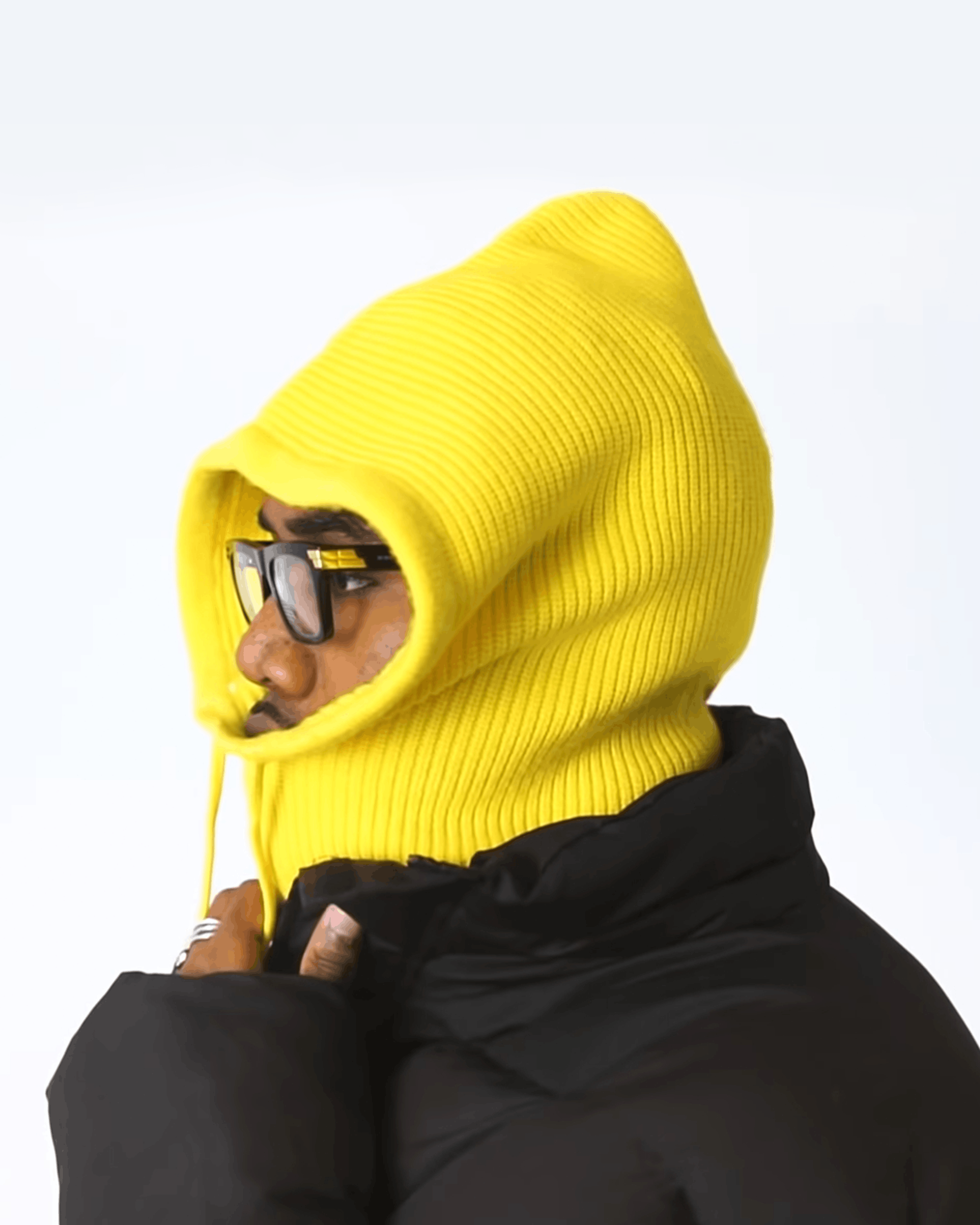 Other Rick Owens "Style" Balaclava Hood Scarf (Yellow) Size ONE SIZE - 4 Thumbnail