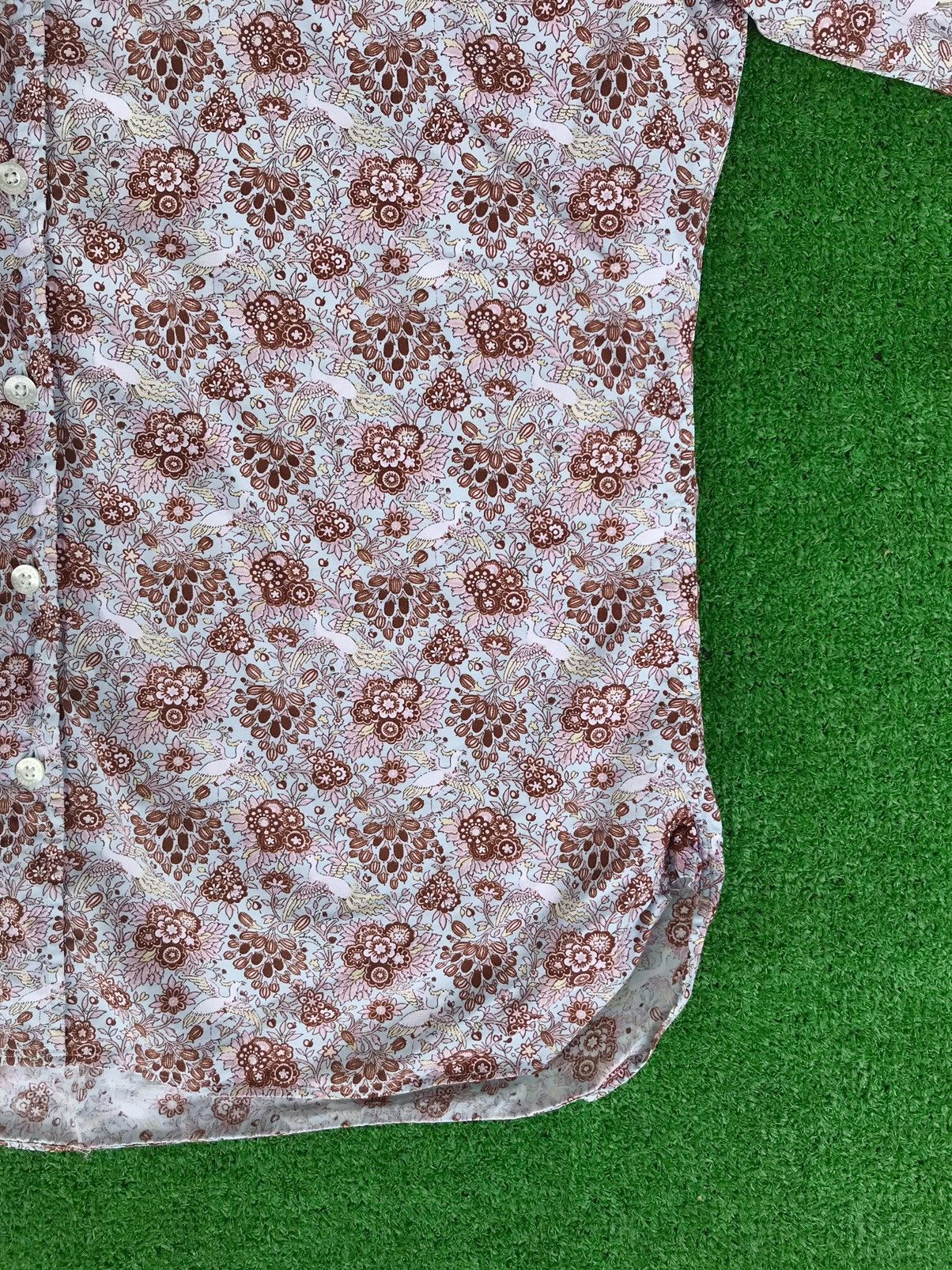Burberry RARE! Burberry Floral Print Shirt Made in Italy Size US M / EU 48-50 / 2 - 3 Thumbnail