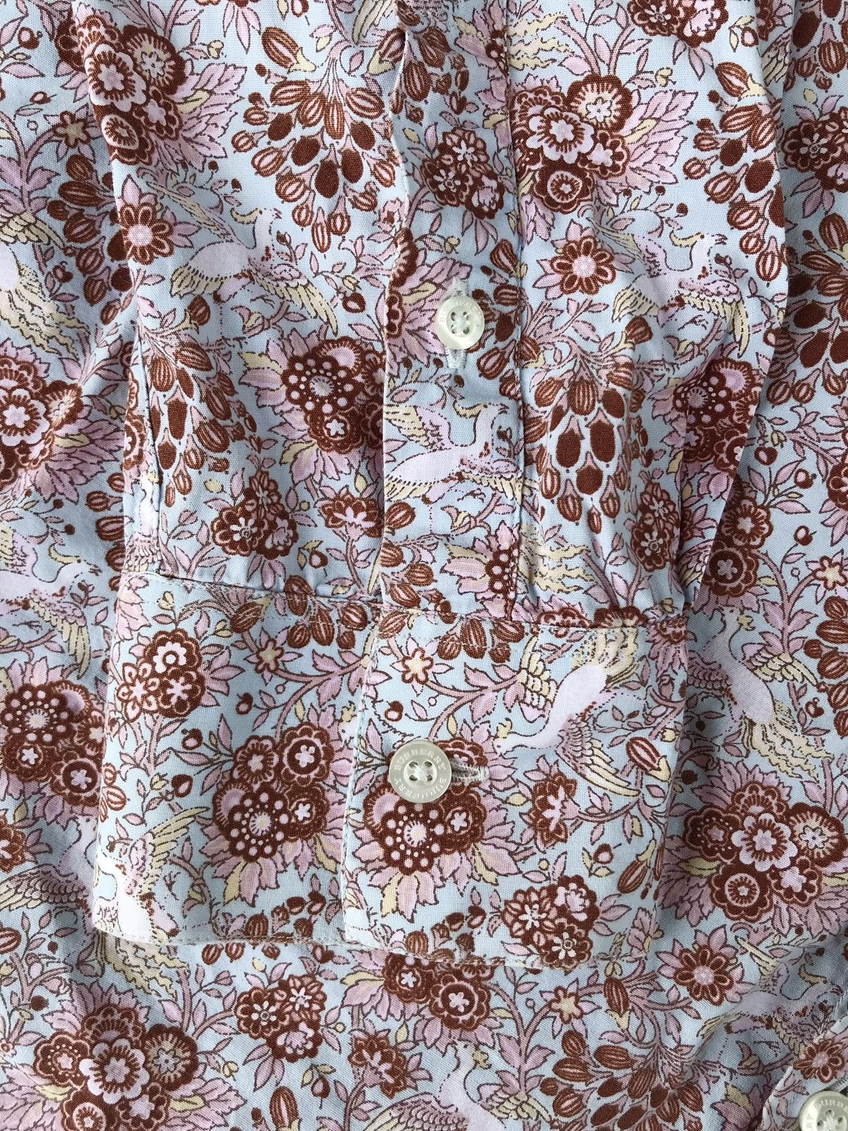 Burberry RARE! Burberry Floral Print Shirt Made in Italy Size US M / EU 48-50 / 2 - 5 Thumbnail