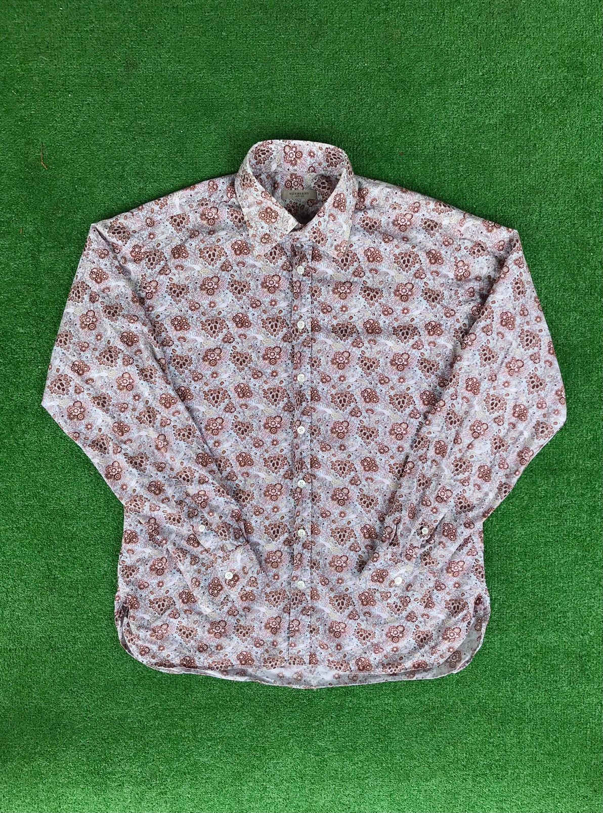 Burberry RARE! Burberry Floral Print Shirt Made in Italy Size US M / EU 48-50 / 2 - 2 Thumbnail