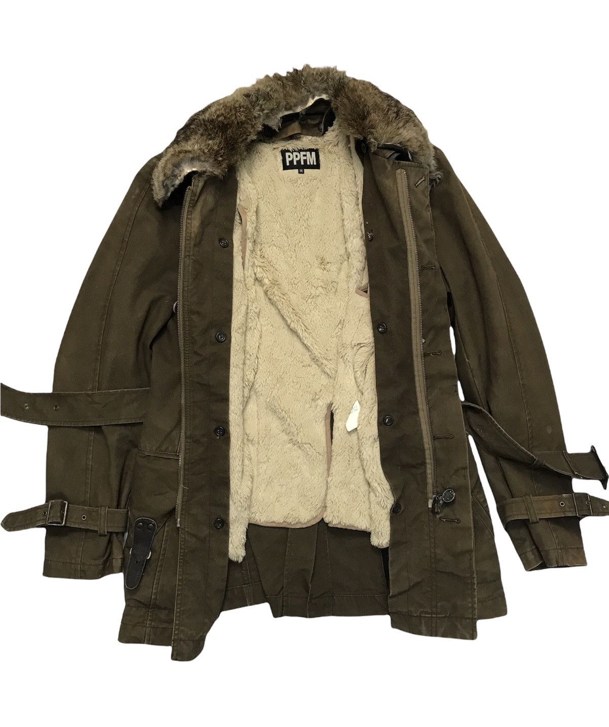 If Six Was Nine × PPFM × Seditionaries VINTAGE 80s PPFM FUR SHOULDER BROWN DOUBLE LINING JACKET Size US M / EU 48-50 / 2 - 6 Thumbnail