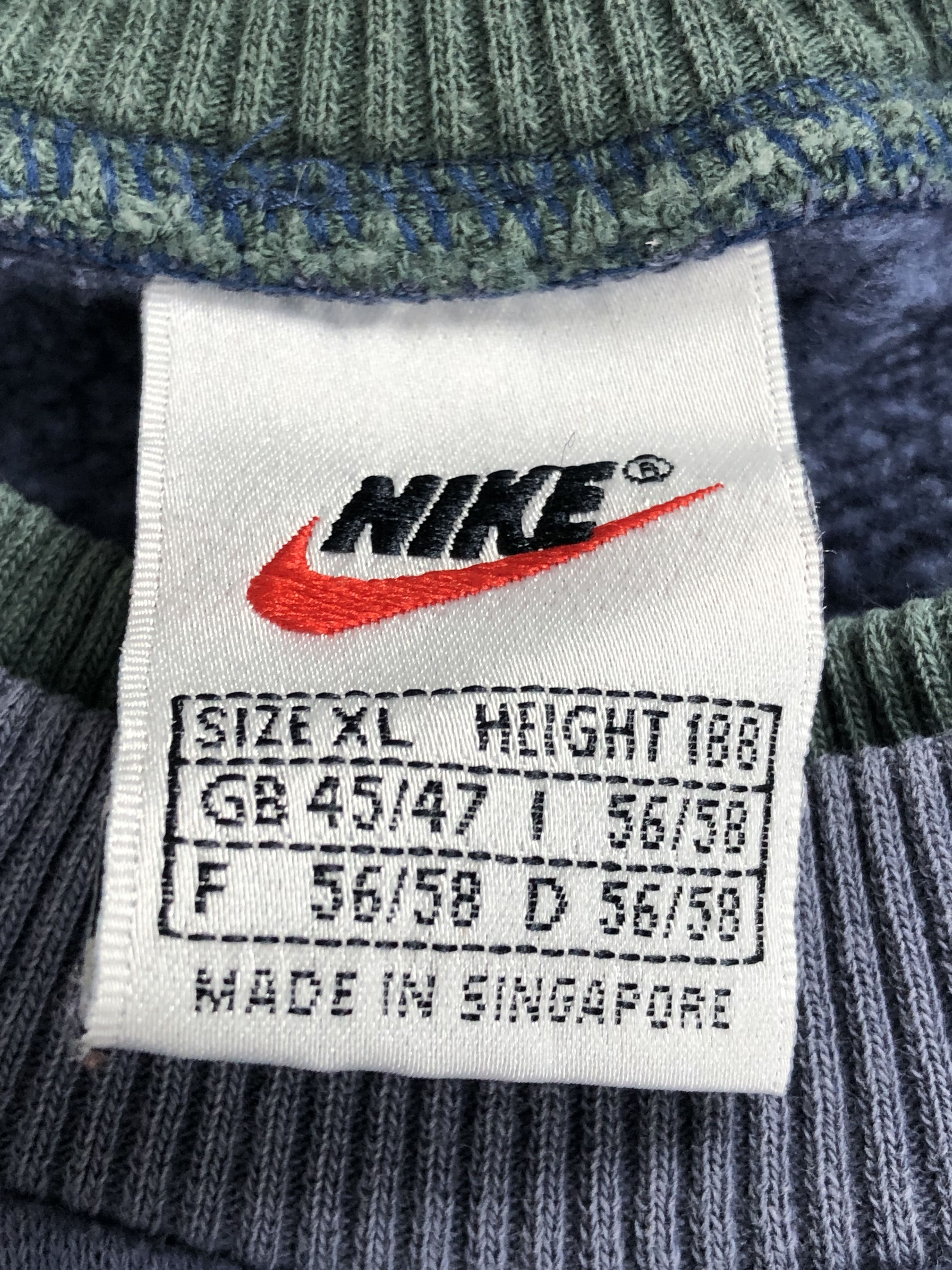Nike Vintage 90s Nike Center Big Logo sweatshirts thrashed Size US XL / EU 56 / 4 - 18 Thumbnail