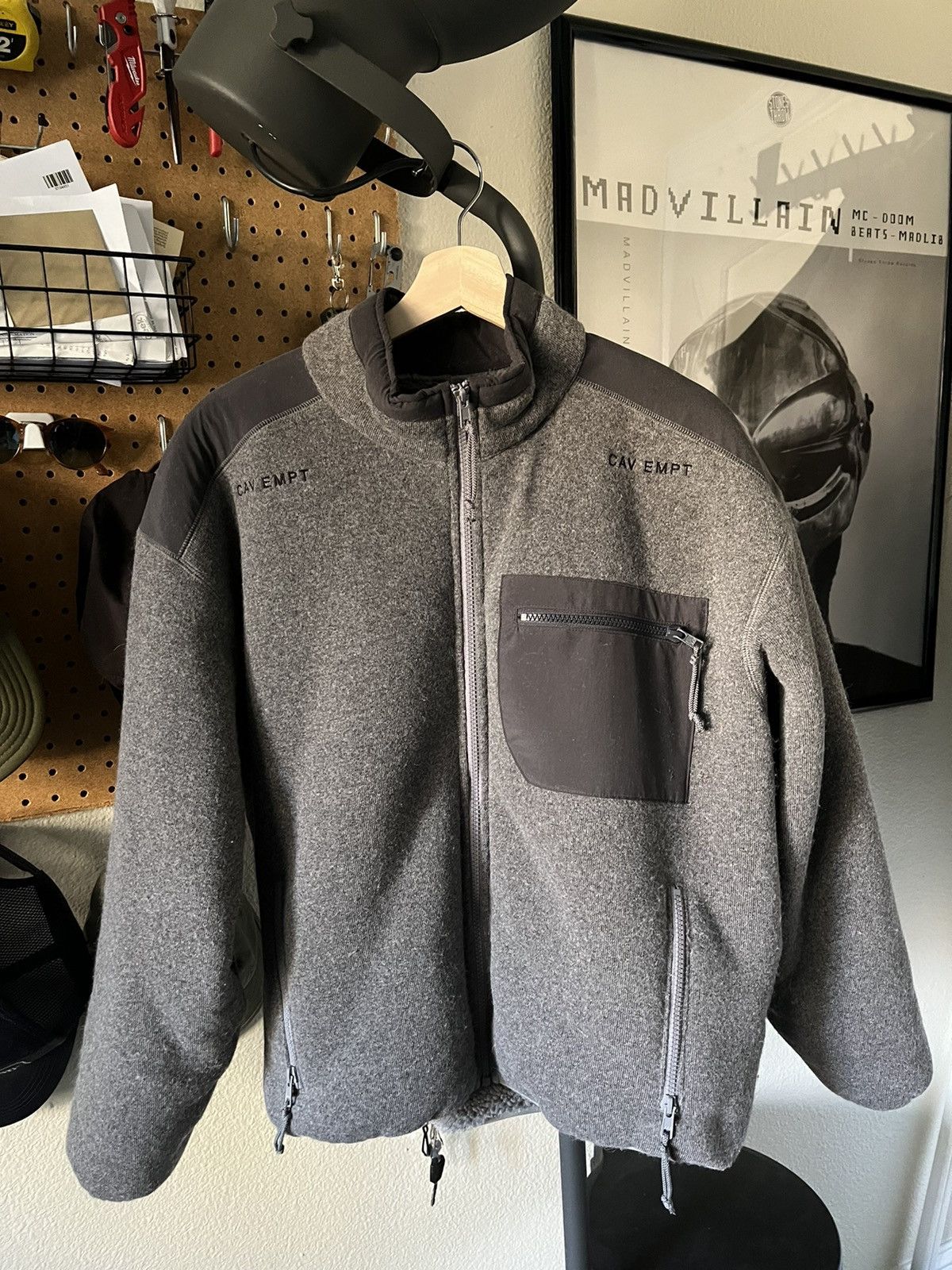 Cav Empt Grey Furry Back Fleece Zip Up Size US M / EU 48-50 / 2 - 3 Thumbnail