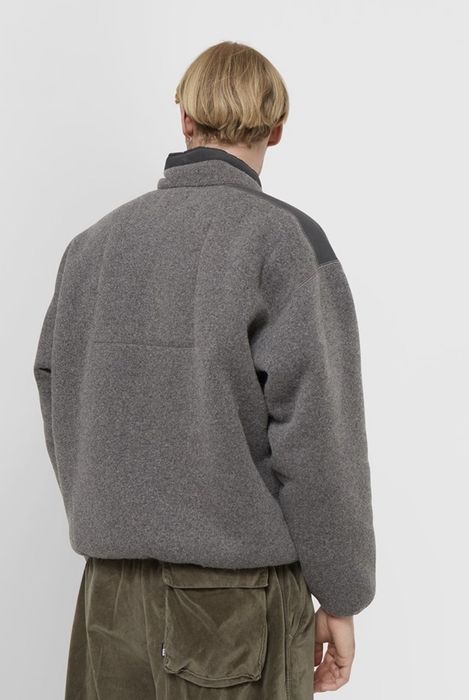 Cav Empt Grey Furry Back Fleece Zip Up | Grailed