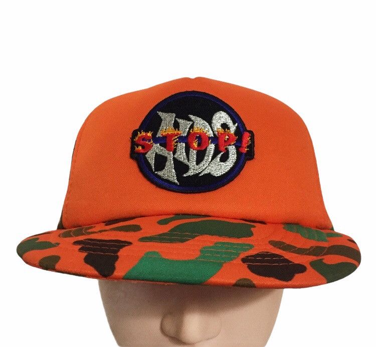 Vintage 90s CAMO STOP! LOGO MADE IN TAIWAN TRUCKER HATS CAP Size ONE SIZE - 4 Thumbnail