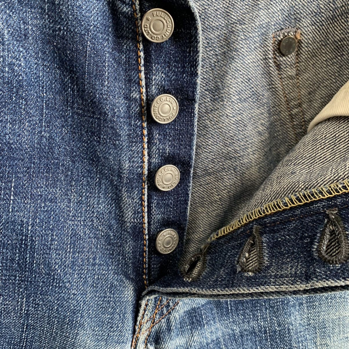 Full Count & Co. Osaka Full Count Selvedge Distressed Denim Jeans Size US 31 - 9 Thumbnail