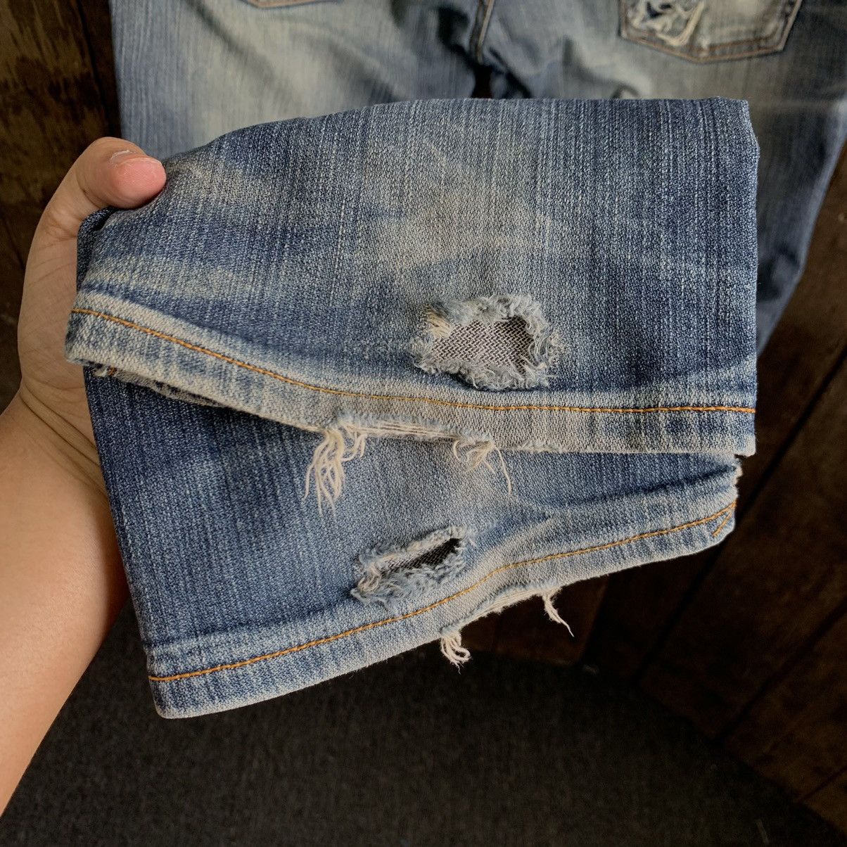 Nudie Jeans Nudie Jeans Distressed Denim Jeans Size US 31 - 15 Thumbnail