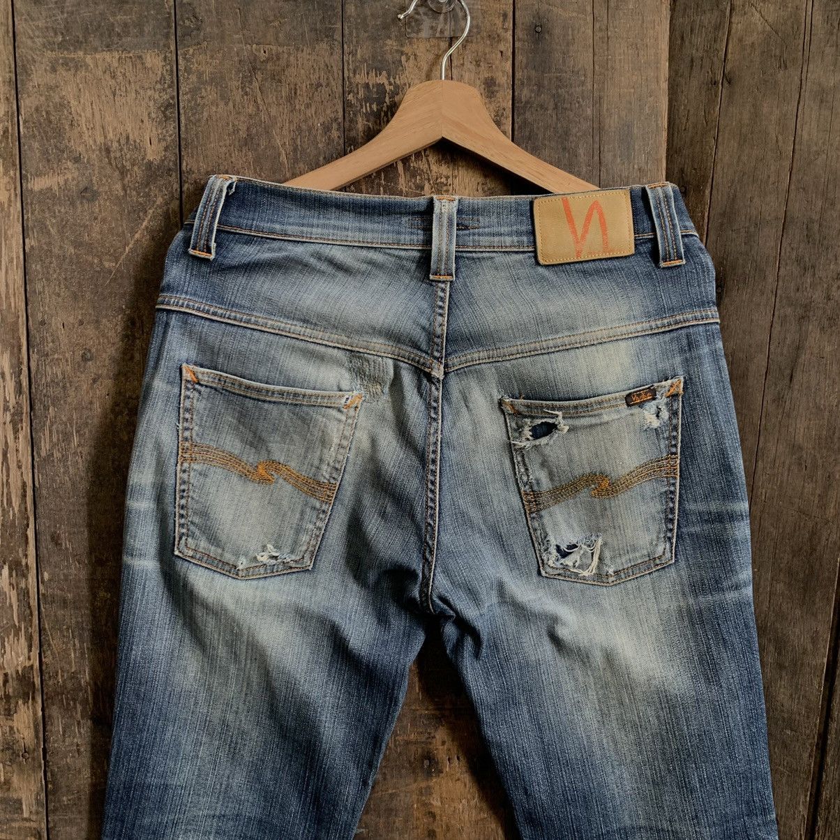 Nudie Jeans Nudie Jeans Distressed Denim Jeans Size US 31 - 9 Thumbnail