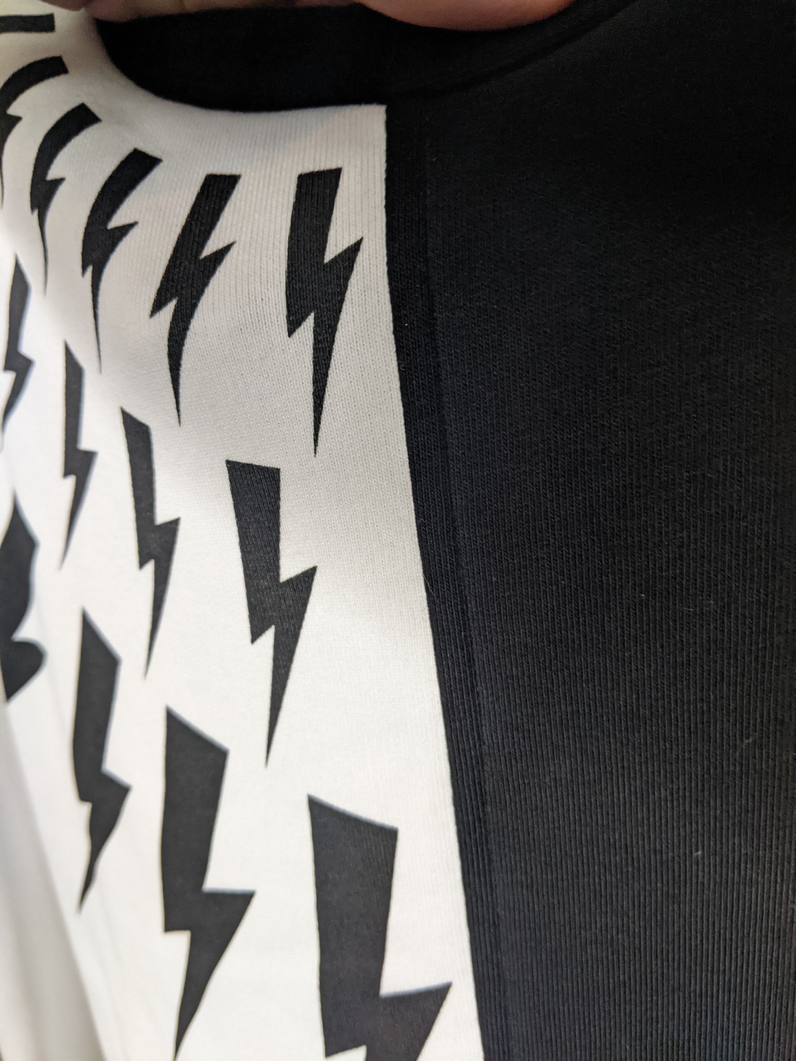 Neil Barrett Half & half b/w lightning sweatshirt NWT Size US M / EU 48-50 / 2 - 9 Thumbnail