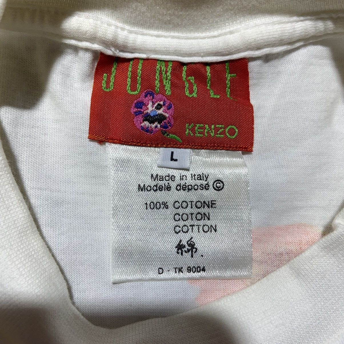 Kenzo × Vintage Vintage 90s Kenzo Jungle Slim Fit T-Shirt Size US L / EU 52-54 / 3 - 6 Thumbnail