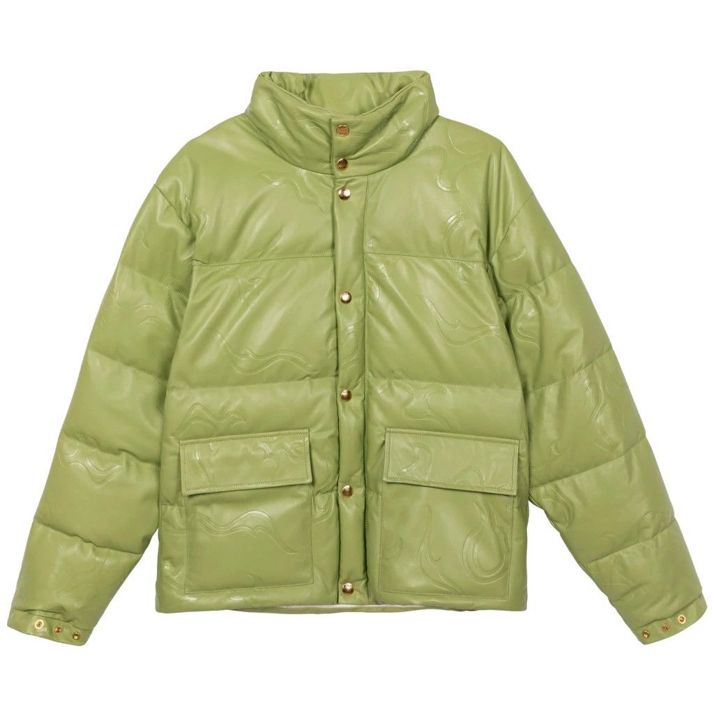 Golf Wang × Tyler The Creator Golf Wang Leather Flame Puffer | Grailed 