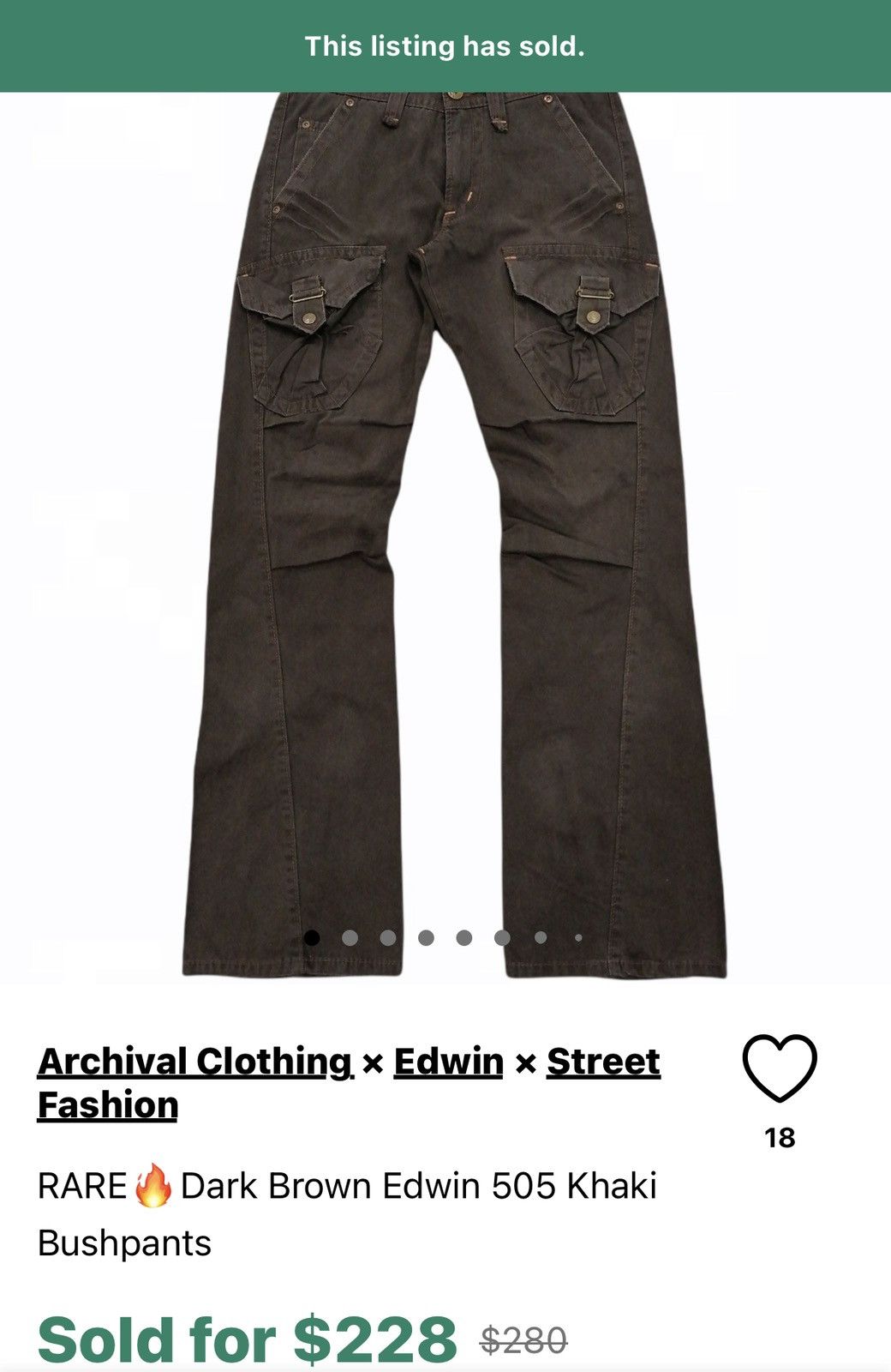 Edwin Edwin Tactical Bondage Parachute Cargo Pants Size US 31 - 8 Thumbnail