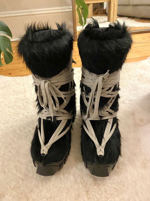 Rick Owens Black Polished Pony Lunar Boots Grailed