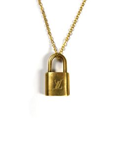 Shop Louis Vuitton Monogram Lock Pendant (MONOGRAM LOCK PENDANT