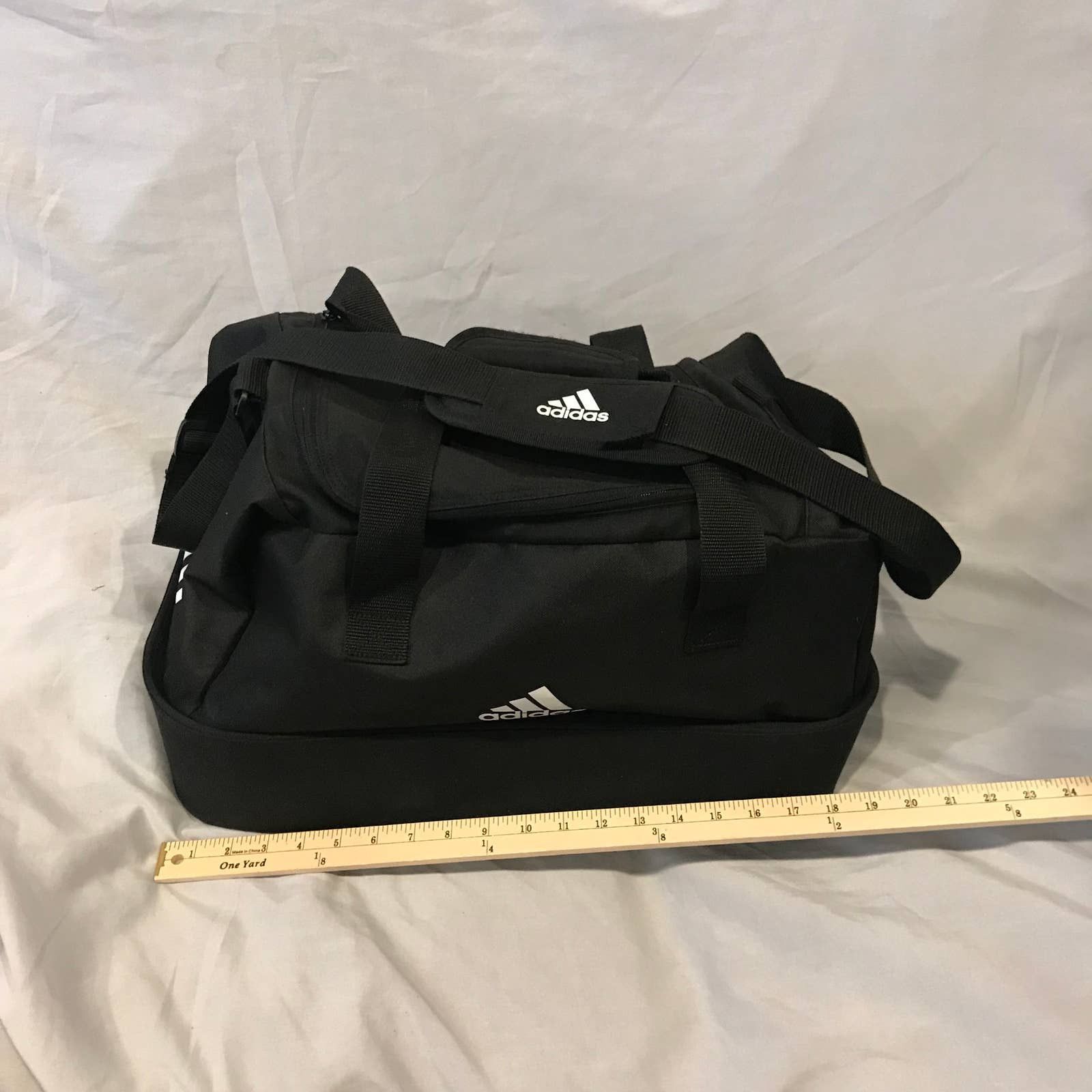 Adidas Adidas Duffle Bag with "hard" bottom Grailed
