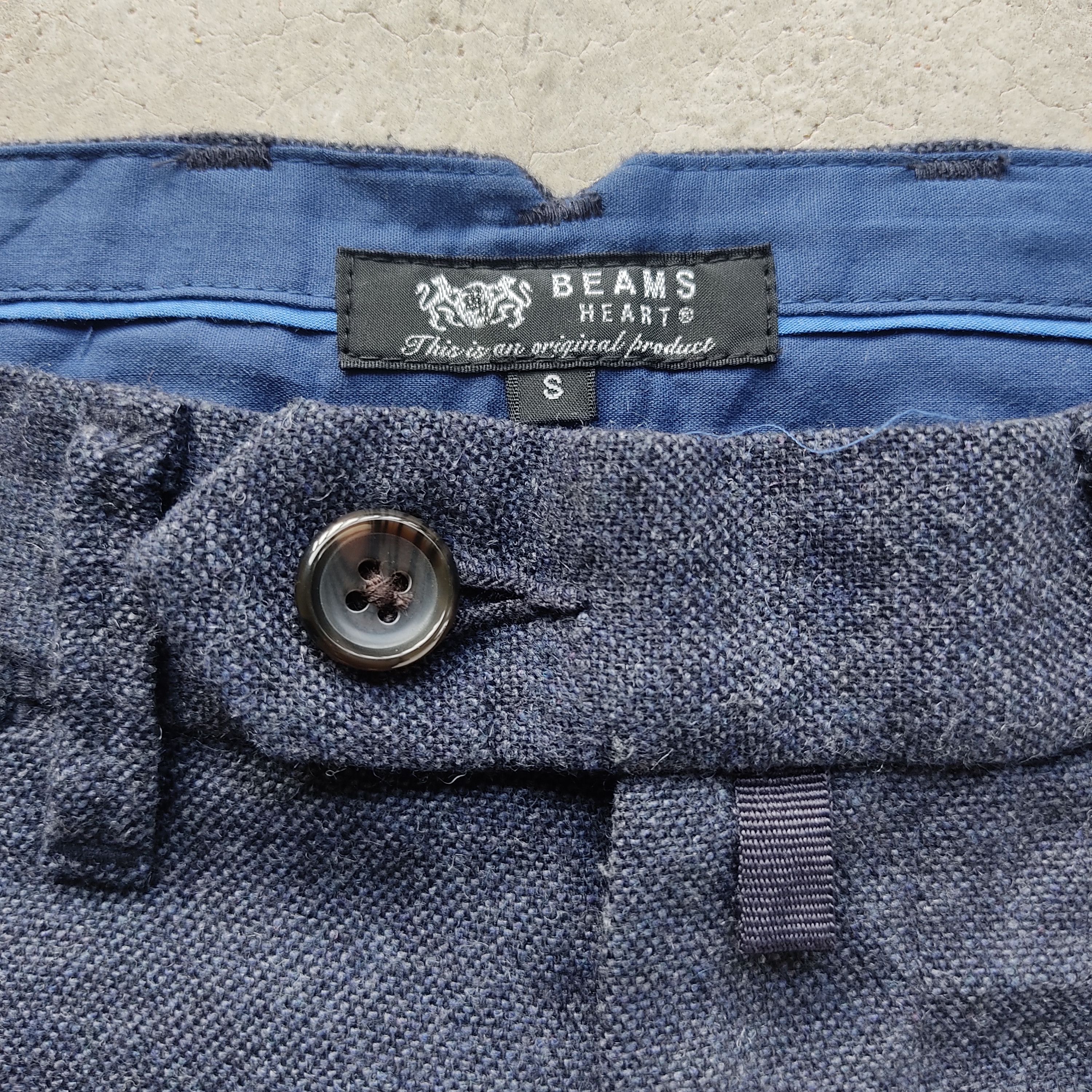Beams Plus × Japanese Brand Beams Heart WoolTrousers Casual Pants Size 38S - 3 Thumbnail