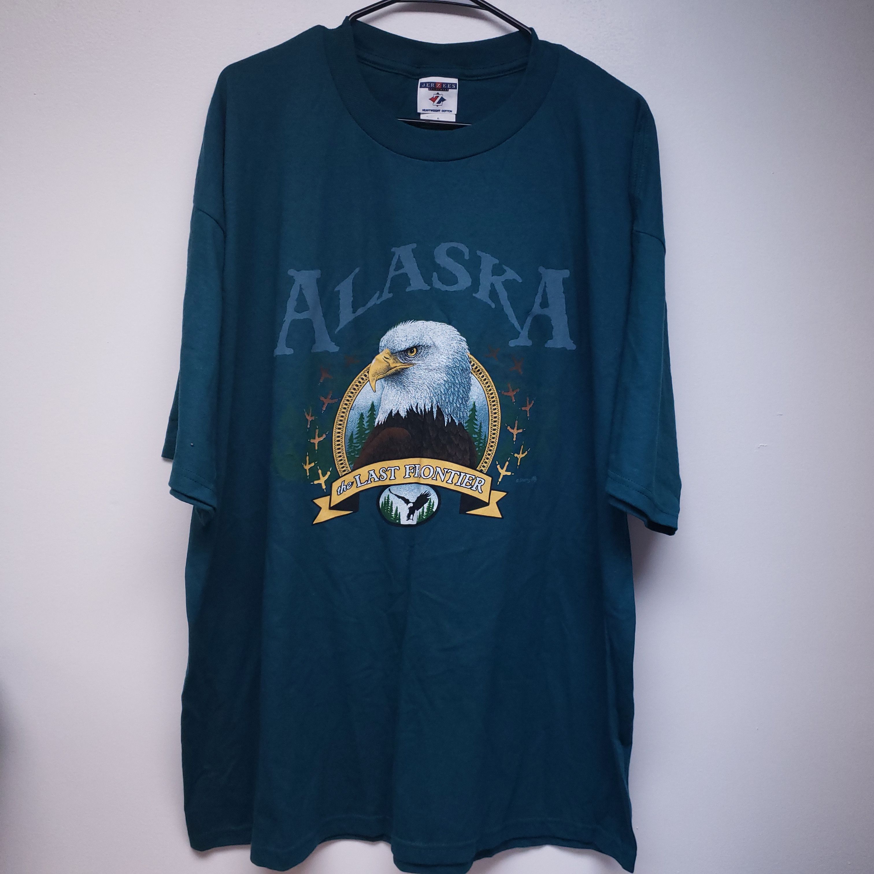 Jerzees × Vintage Vintage Alaska Bald Eagle "The Last Frontier" T-Shirt Size US XL / EU 56 / 4 - 1 Thumbnail