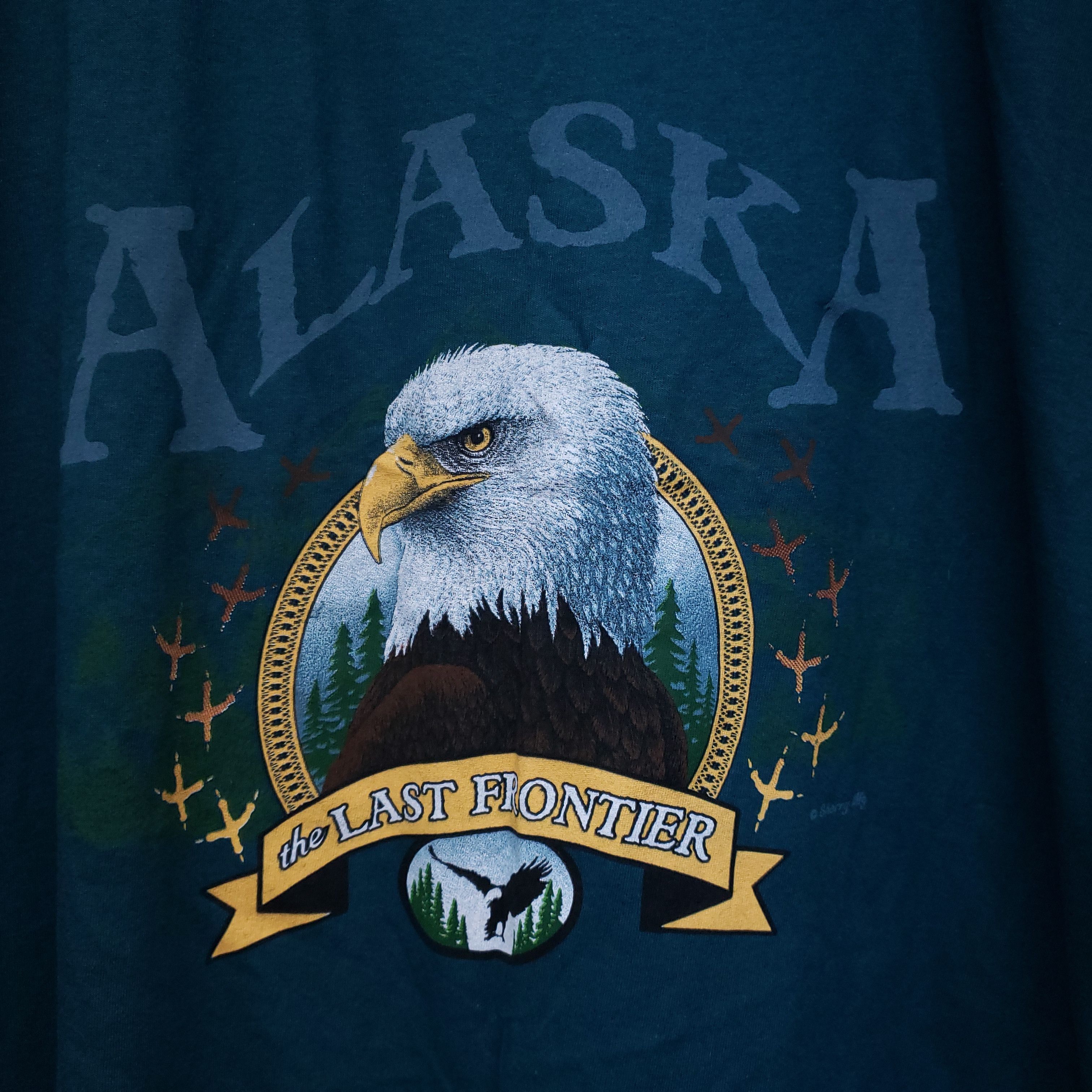 Jerzees × Vintage Vintage Alaska Bald Eagle "The Last Frontier" T-Shirt Size US XL / EU 56 / 4 - 4 Thumbnail
