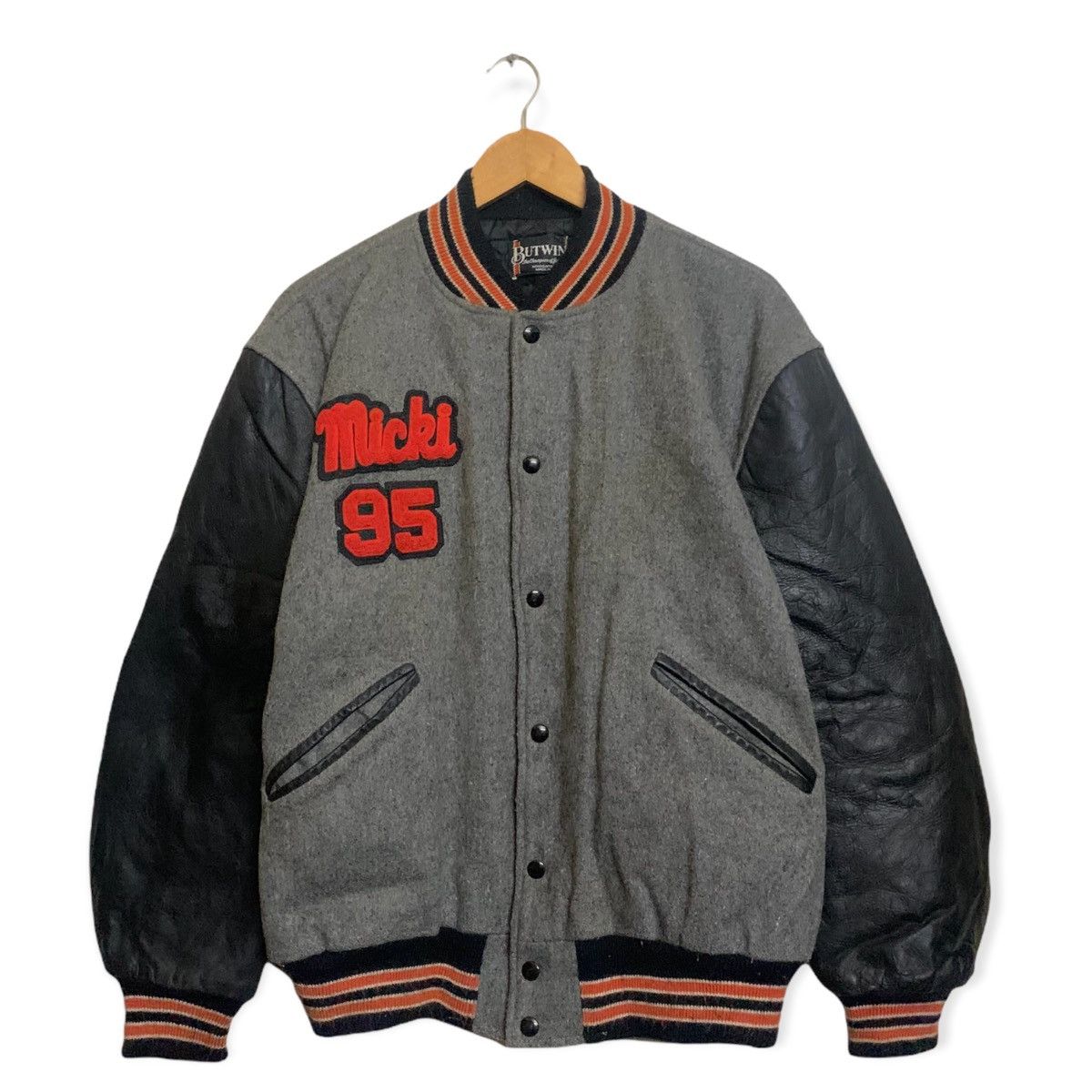 Vtg Micki 95 Letterman Varsity Jacket