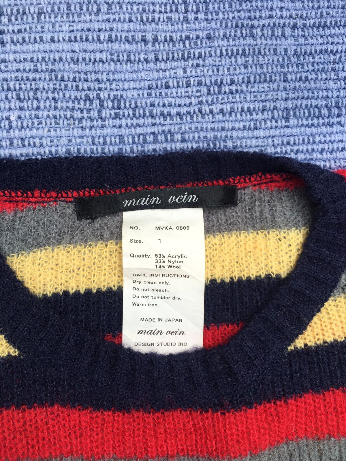 Japanese Brand striped wool Size US S / EU 44-46 / 1 - 5 Thumbnail