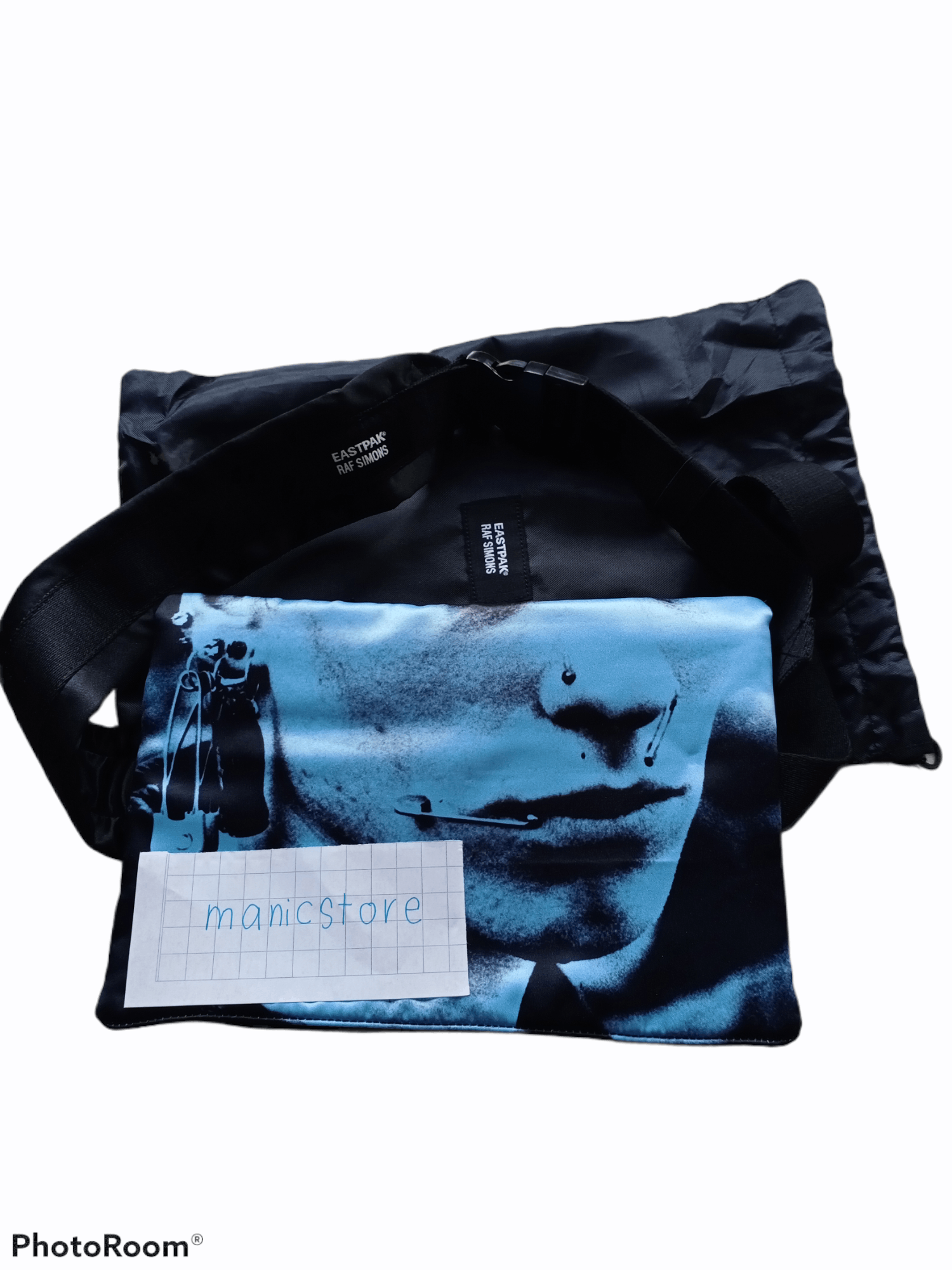 RAF SIMONS X Eastpak Poster Belt Waist Bag Blue Sling Crossbody Punk