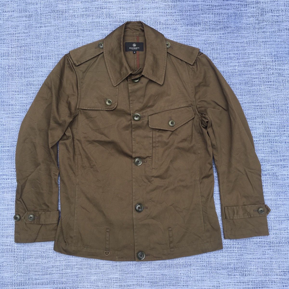 image of Military Inspired Jacket in Old Olive, Men's (Size Medium)