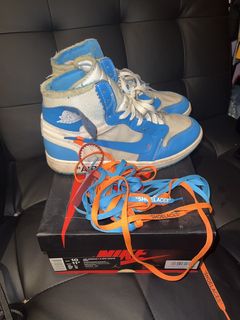 Nike Air Jordan 1 Off White NRG UNC Promo Sample Size 6 MNJDLS 323 Virgil  Abloh