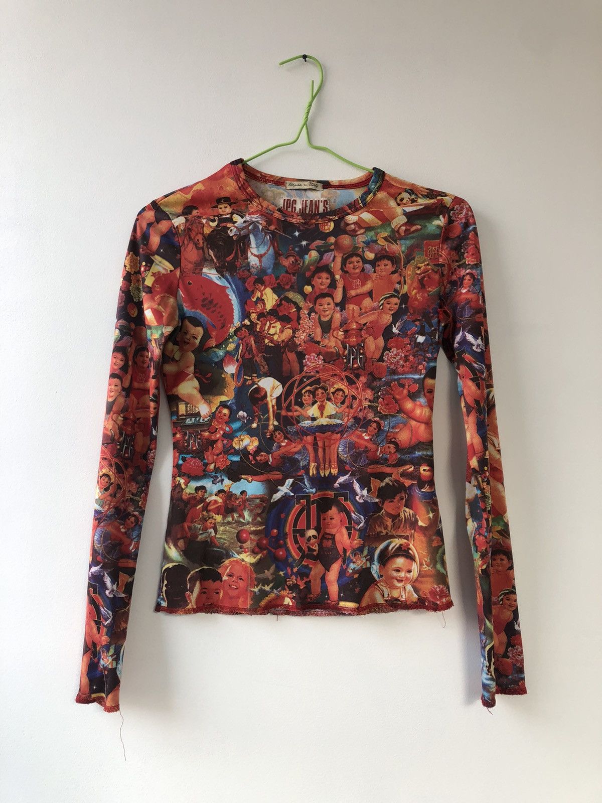 Jean Paul Gaultier JPG Jean’s propaganda print mesh top (M) Size US M / EU 48-50 / 2 - 2 Thumbnail