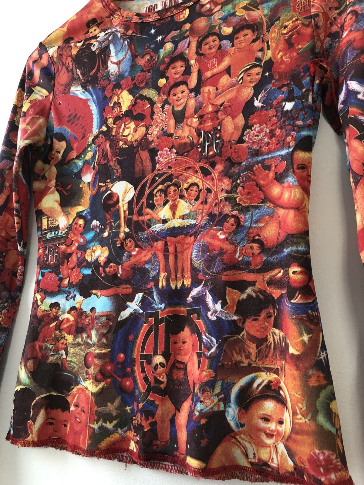 Jean Paul Gaultier JPG Jean’s propaganda print mesh top (M) Size US M / EU 48-50 / 2 - 3 Thumbnail