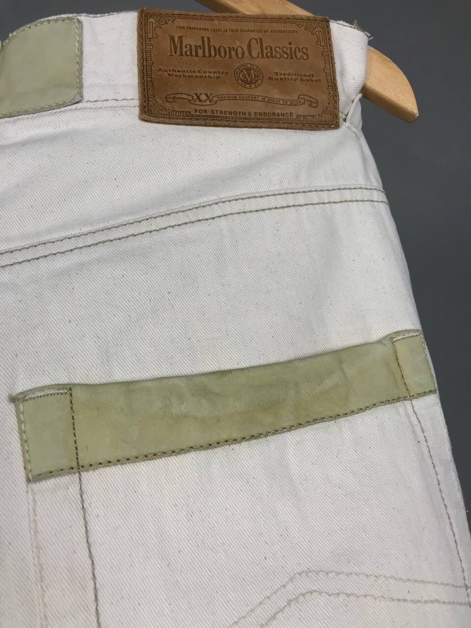 Marlboro Marlboro Classic American vintage leather jeans Size US 33 - 9 Thumbnail