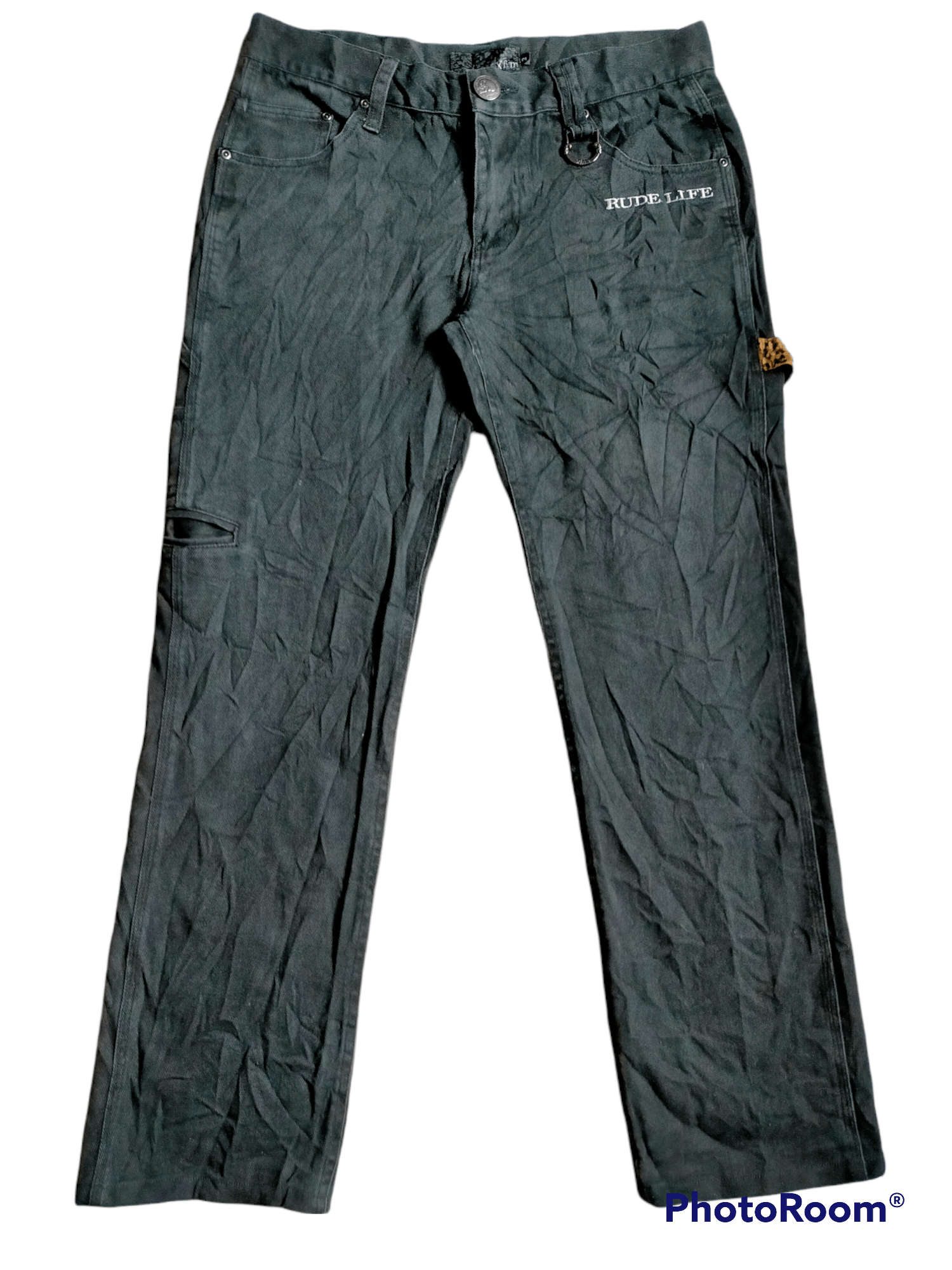 Japanese Brand XFRM Rude Life Carpenter Buckleback Black jeans Size US 34 / EU 50 - 2 Thumbnail