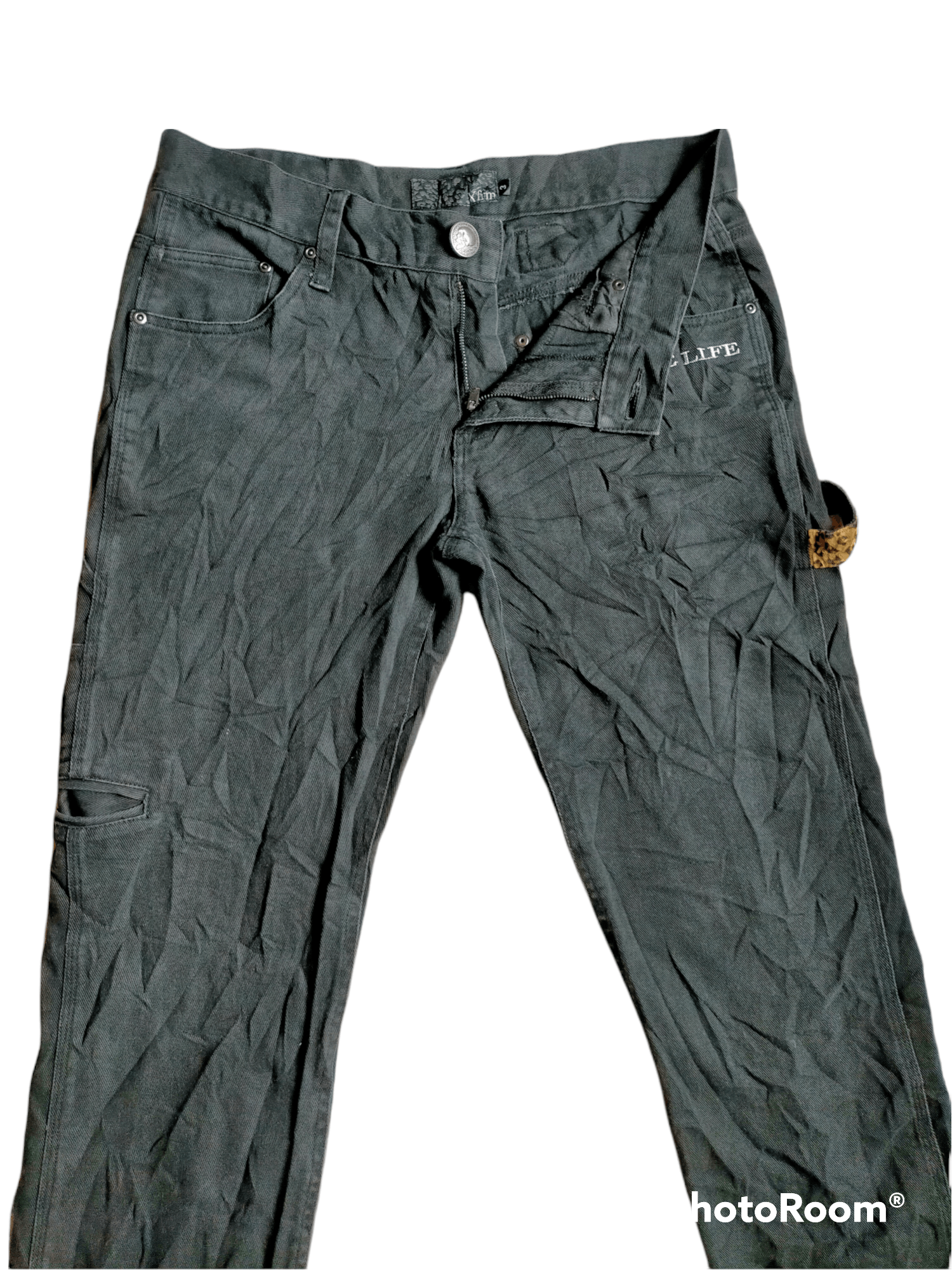Japanese Brand XFRM Rude Life Carpenter Buckleback Black jeans Size US 34 / EU 50 - 4 Thumbnail