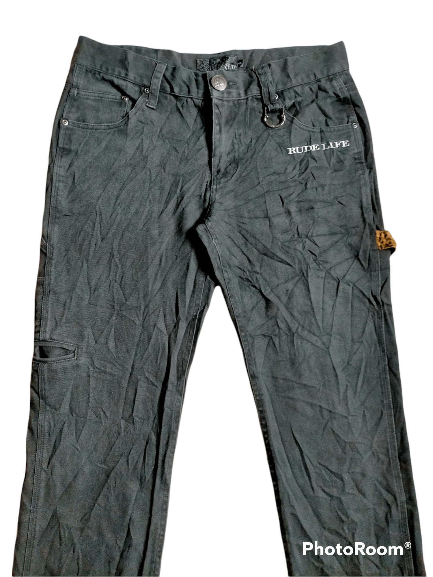 Japanese Brand XFRM Rude Life Carpenter Buckleback Black jeans Size US 34 / EU 50 - 3 Thumbnail