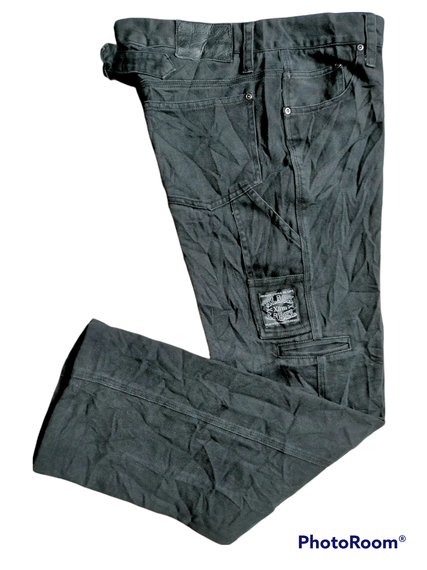 Japanese Brand XFRM Rude Life Carpenter Buckleback Black jeans Size US 34 / EU 50 - 1 Thumbnail