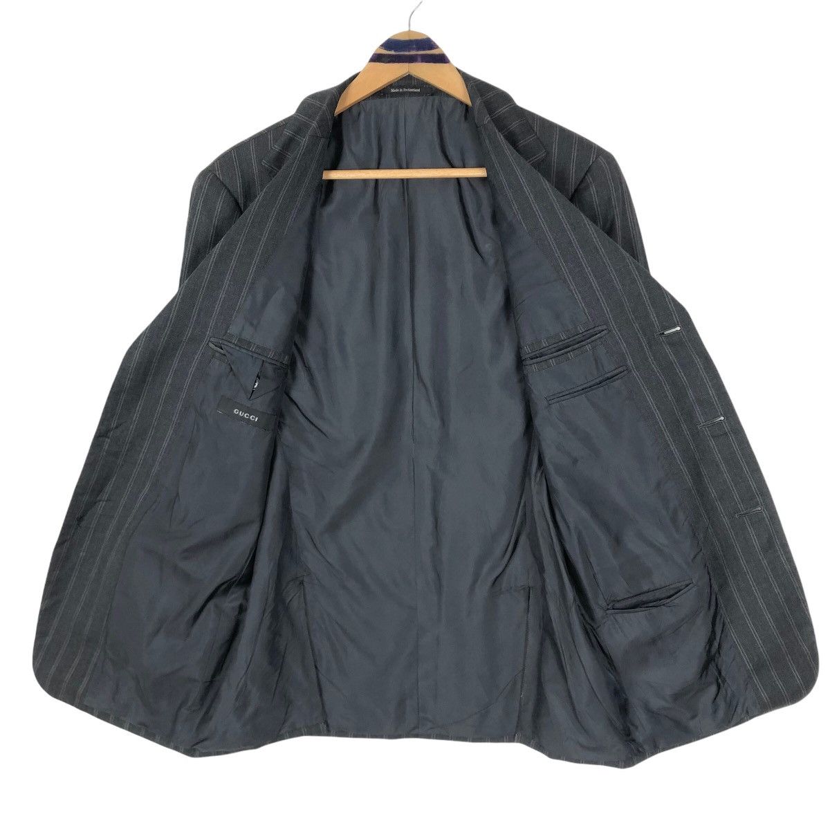 Gucci Gucci Wool Stripes Wool Suit Single Breasted Coat Size 46R - 8 Thumbnail
