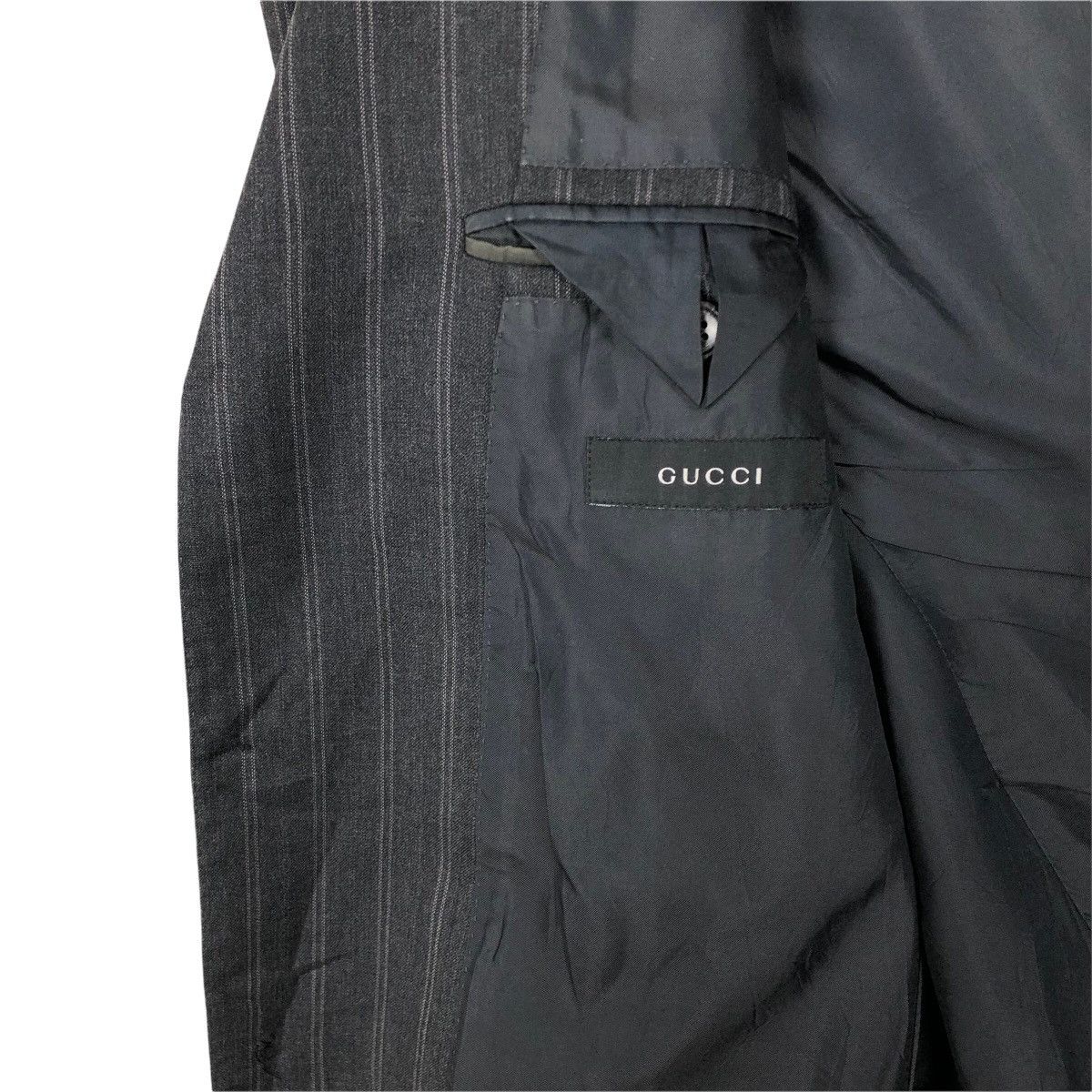 Gucci Gucci Wool Stripes Wool Suit Single Breasted Coat Size 46R - 10 Thumbnail