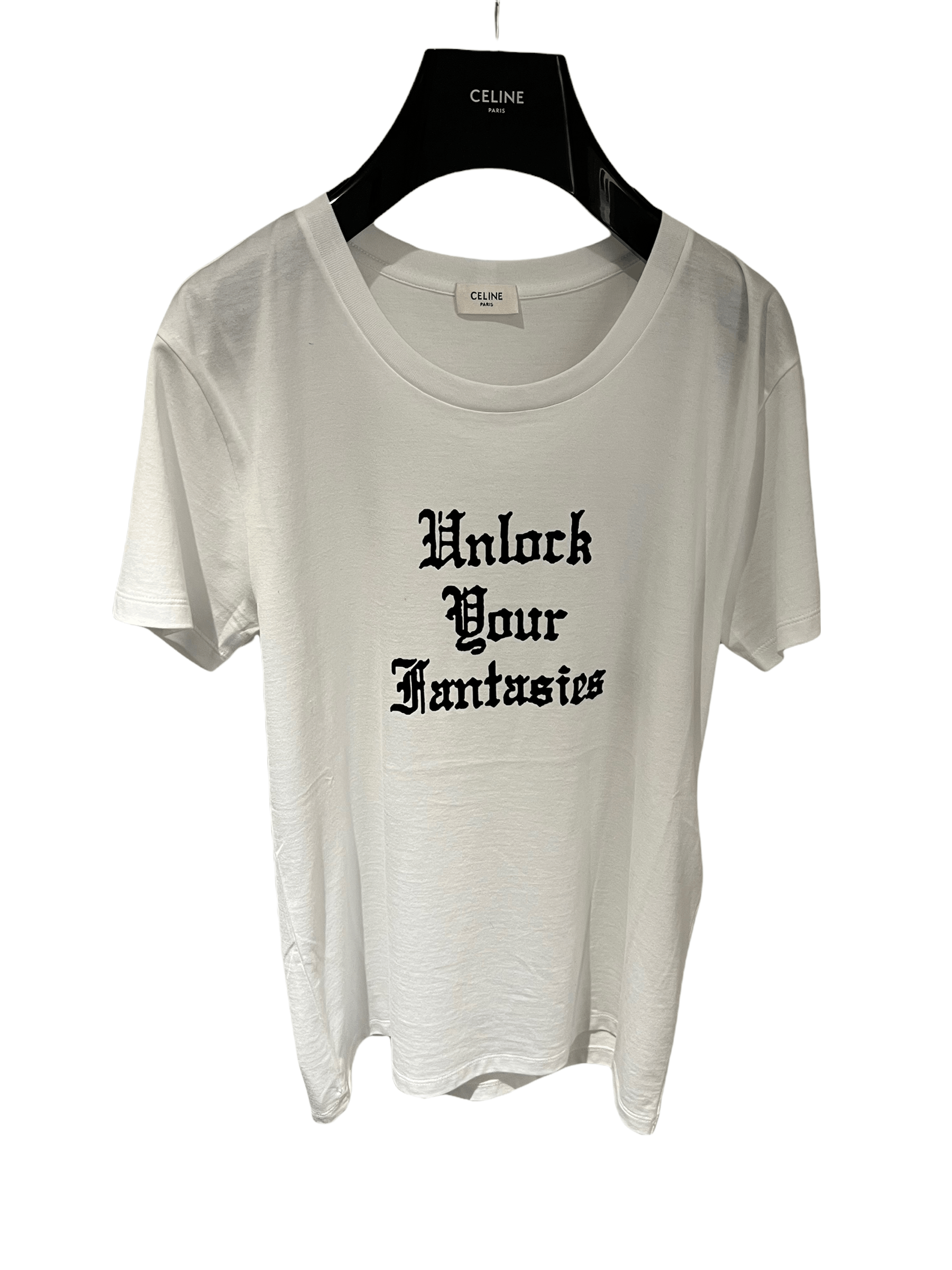 CELINE ホワイト Tシャツ Unlock Your Fantasies Celine Unlock Your Fantasies T-Shirt Hedi Slimane FW19 XL | eBay
