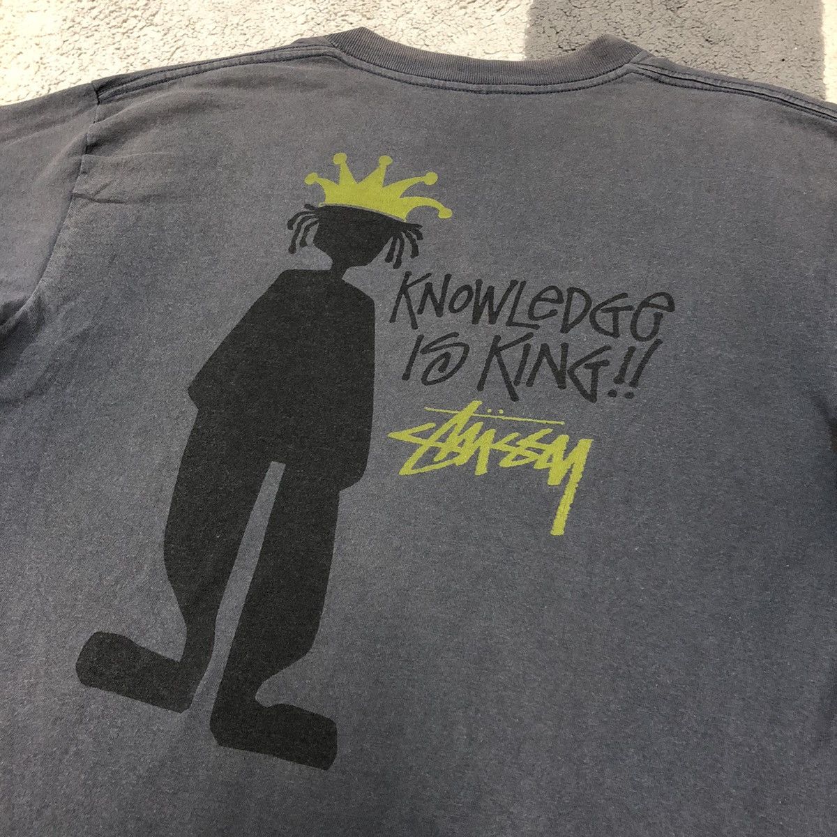 Stussy × Vintage Vintage 90s Stussy Knowledge is King Shirt