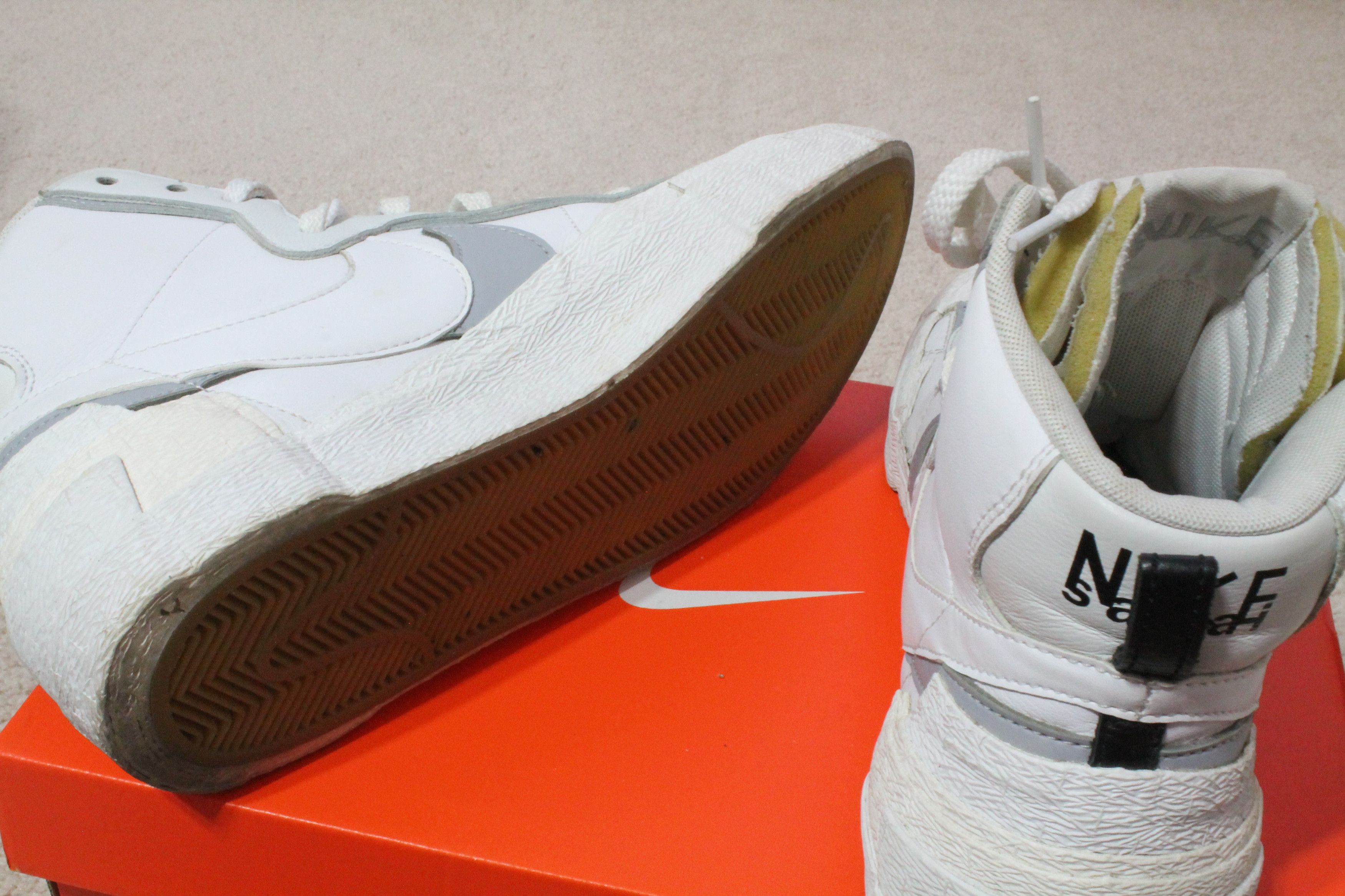 Nike × Sacai Nike Sacai Blazer White/Wolf Grey Size US 10 / EU 43 - 5 Thumbnail